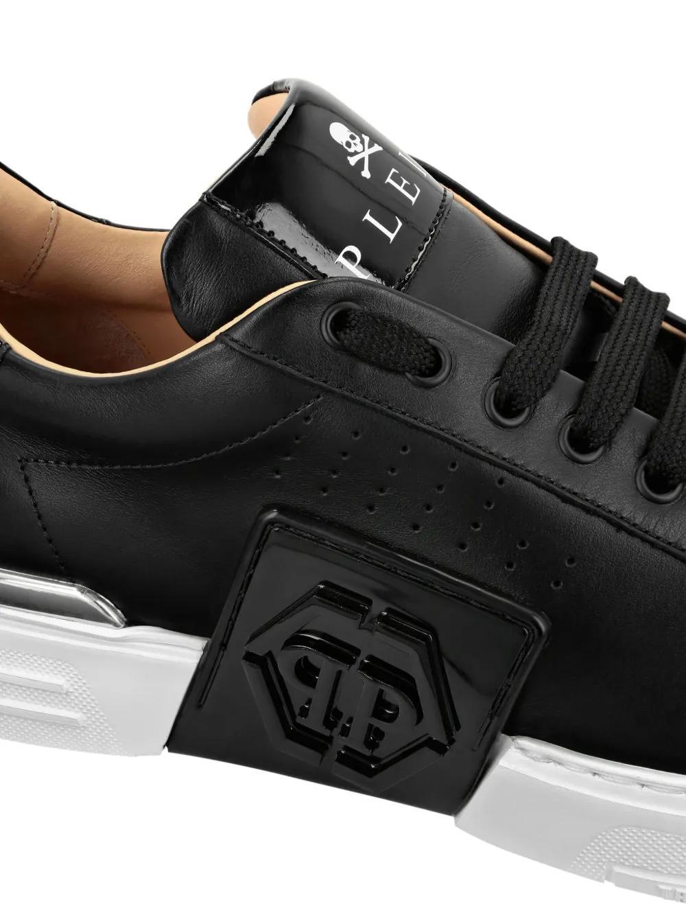 logo-appliqué lace-up sneakers Product Image
