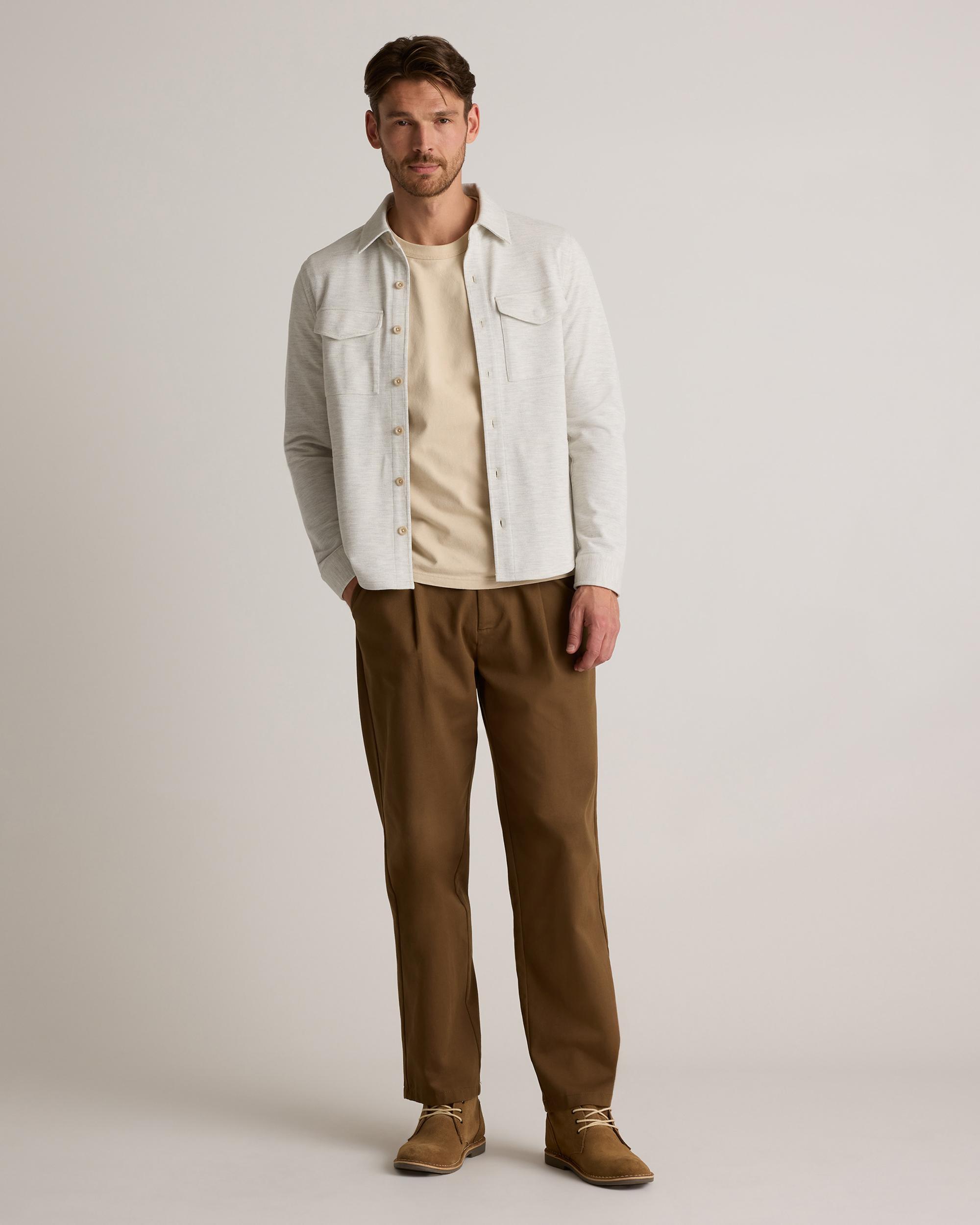 Quince | Men's Cotton Pique Knit Overshirt Organic Cotton Product Image