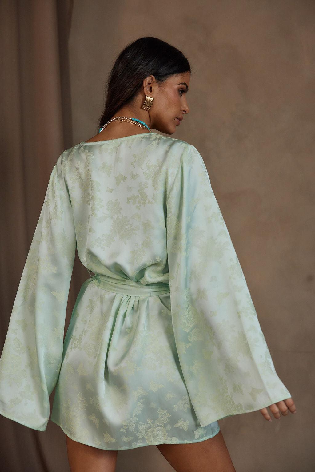 Gold Standard Sage Jacquard Dress Product Image