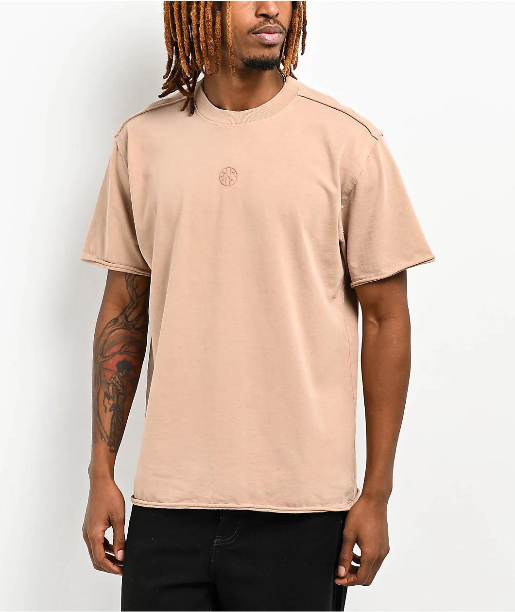 Ninth Hall Fundamentals Raw Brown Boxy T-Shirt Product Image