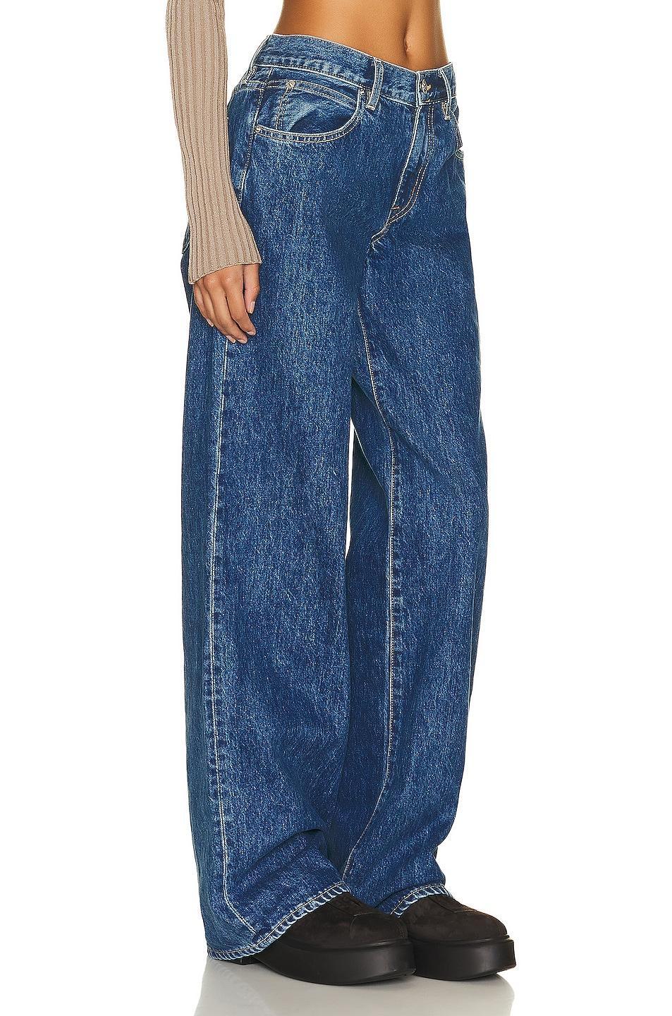 SLVRLAKE Mica Low Rise Wide Leg in Blue Product Image