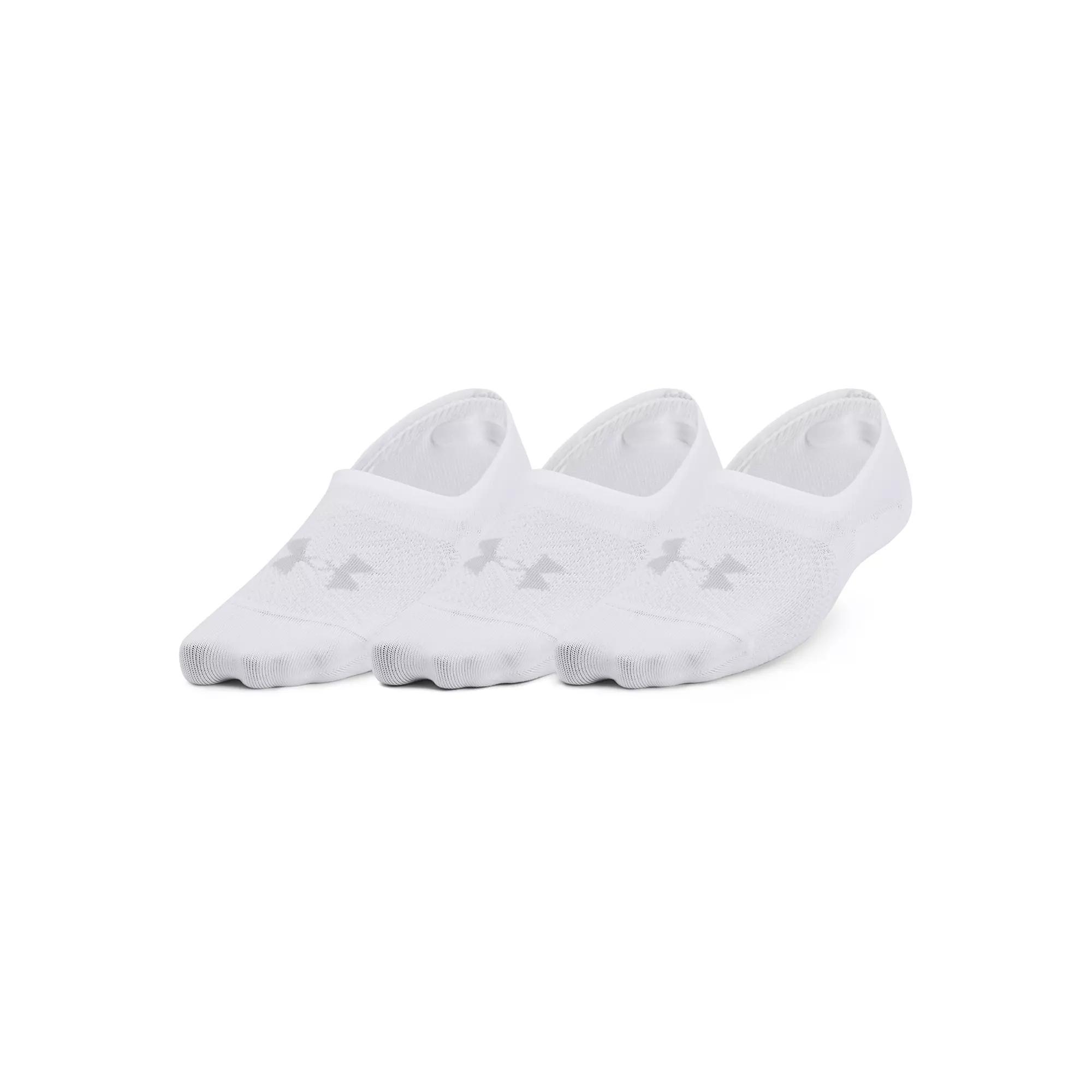 Women's Under Armour 3-Pack Breathe Lite Ultra Low Liner Socks, Size: Medium, White Product Image