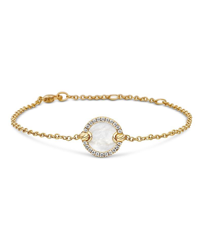 Womens Petite DY Elements Center Station Chain Bracelet in 18K Yellow Gold Product Image