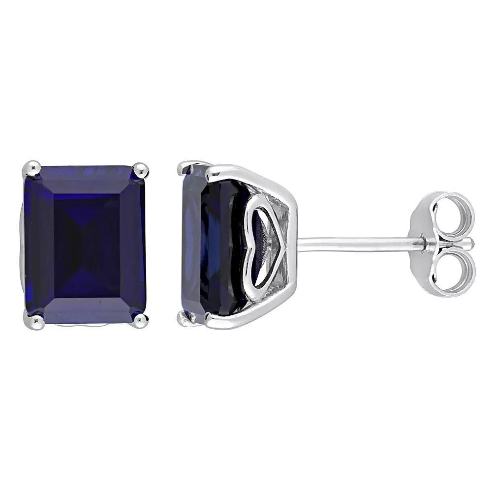 Stella Grace Sterling Silver & Gemstone Stud Earrings, Women's, Created Blue Blue Product Image