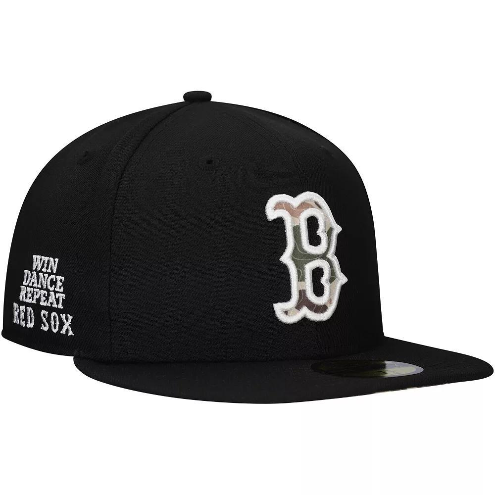 Men's New Era Black Boston Red Sox Troop Chant Camo Undervisor 59FIFTY Fitted Hat, Size: 7 5/8 Product Image