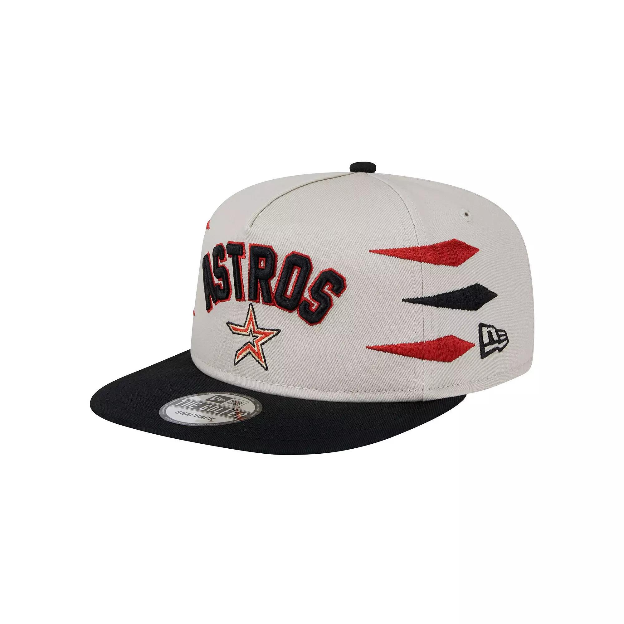 Men's New Era Cream Los Angeles Angels Iron Golfer Snapback Hat, Beige Product Image