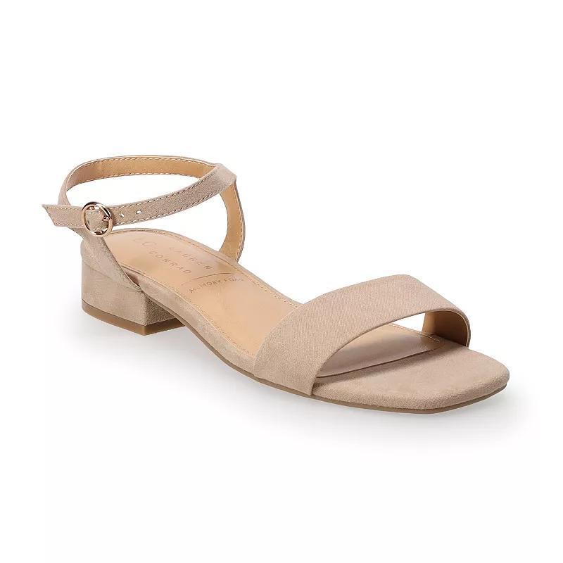 LC Lauren Conrad Obsidian Women's Block Heel Sandals, Size: 8.5, Beige Product Image