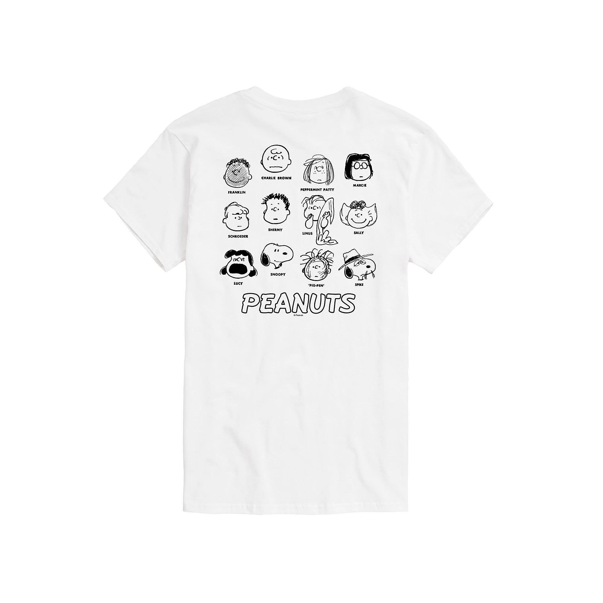 Big & Tall Peanuts Group Faces Graphic Tee, Mens Product Image