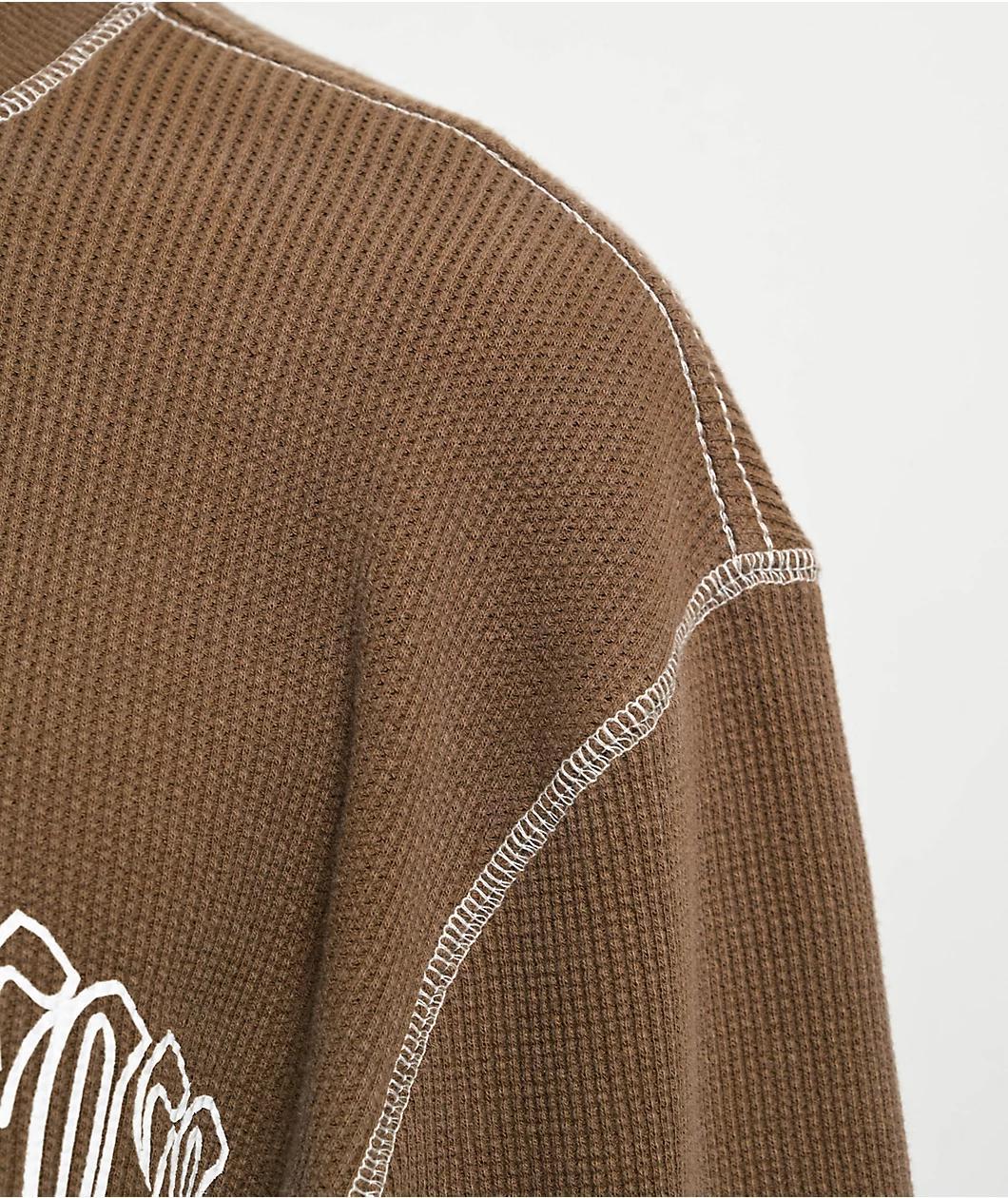 Ninth Hall Fein Brown Thermal Long Sleeve T-Shirt Product Image
