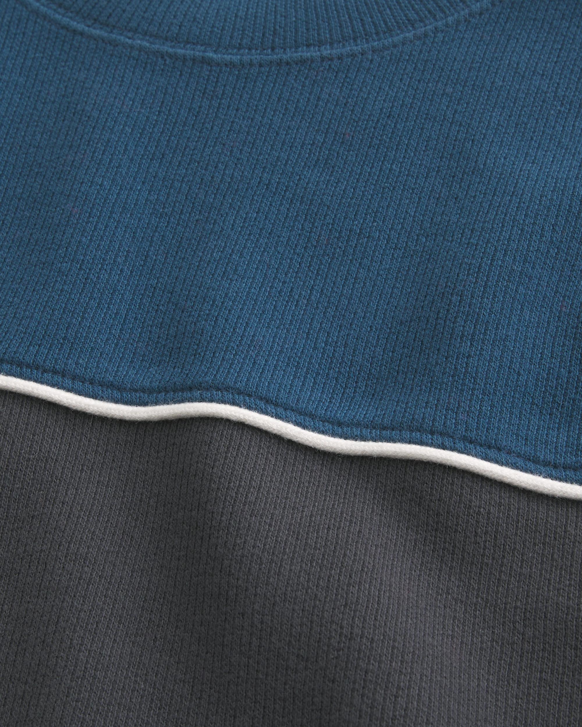 Boxy Long-Sleeve Striped Crew T-Shirt Product Image