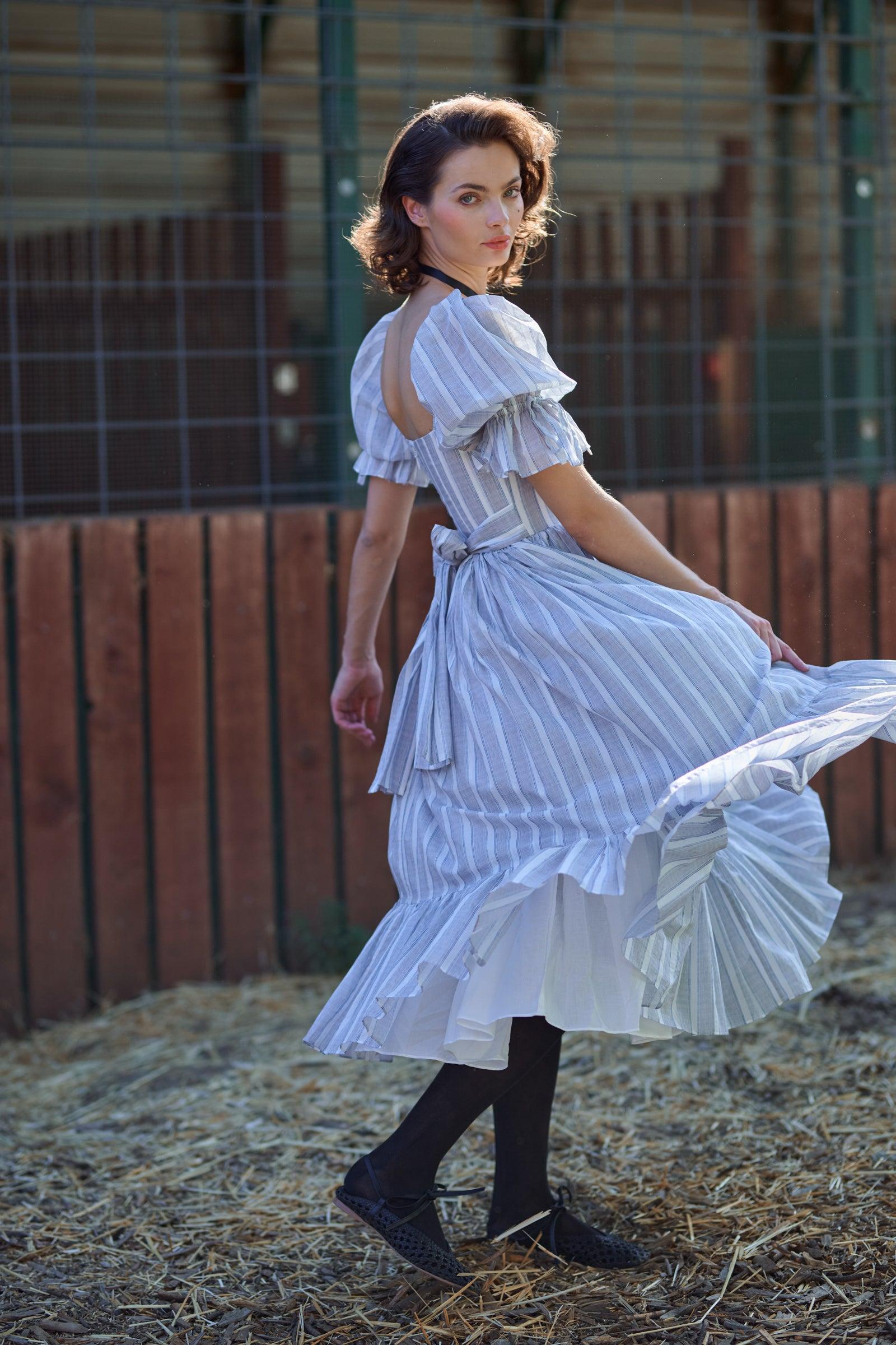 The Lake Stripe Market Dress Product Image