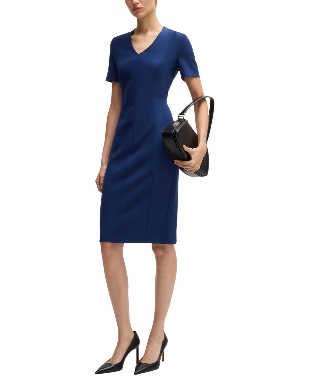 Womens V-Neck Business Dress Product Image