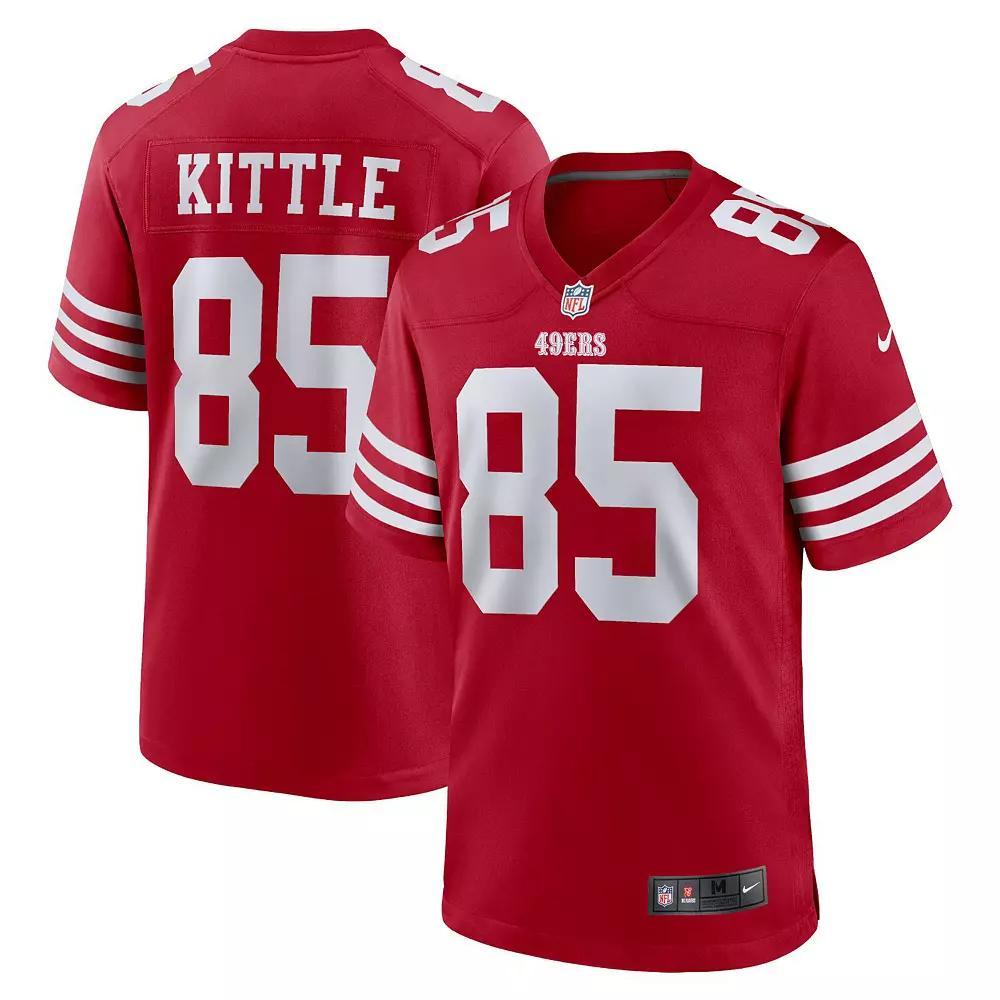 Men's Nike George Kittle Scarlet San Francisco 49ers Player Game Jersey, Size: Medium, Red Product Image