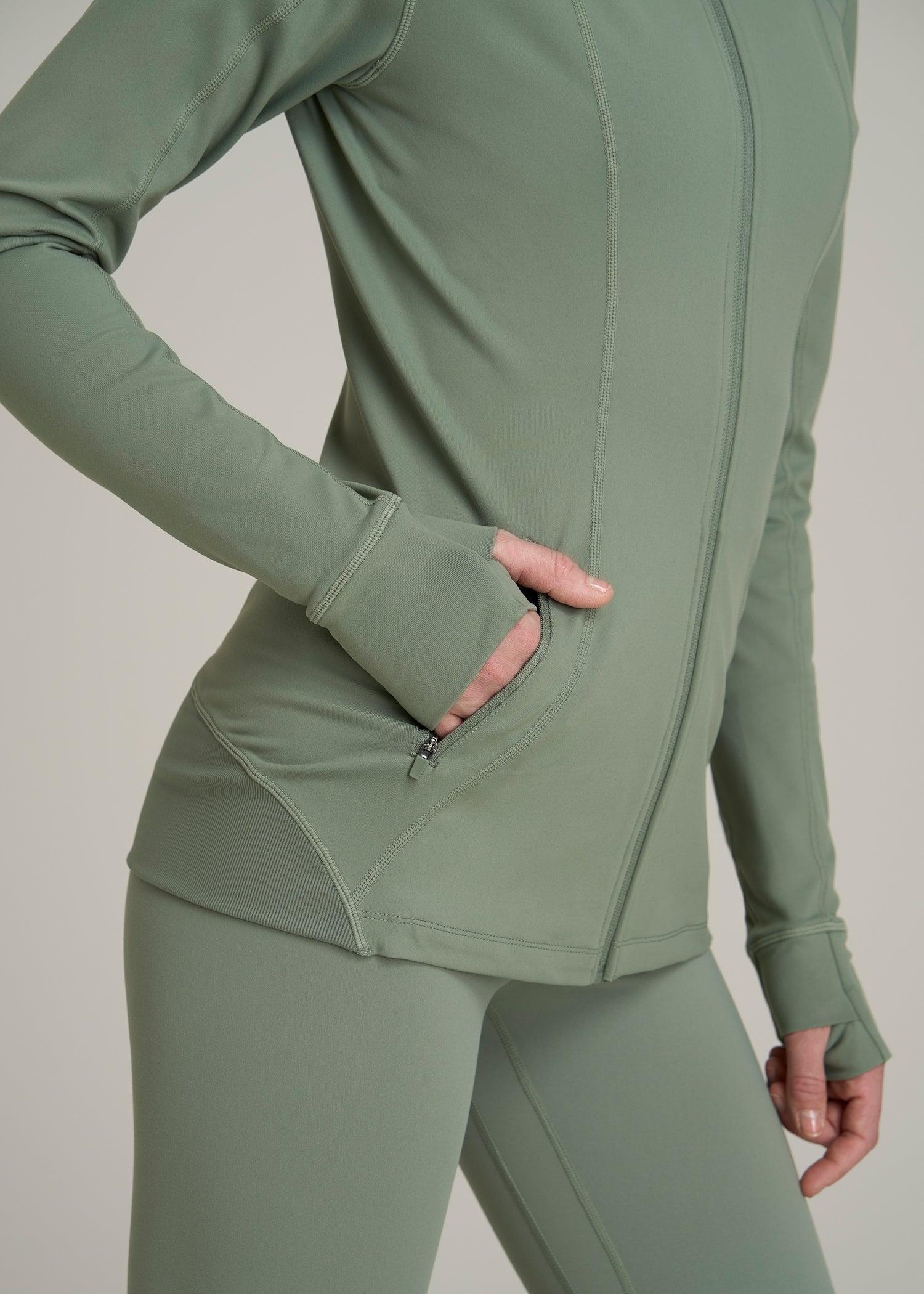 Women's Athletic Zip-Up Jacket in Dark Seagrass Product Image