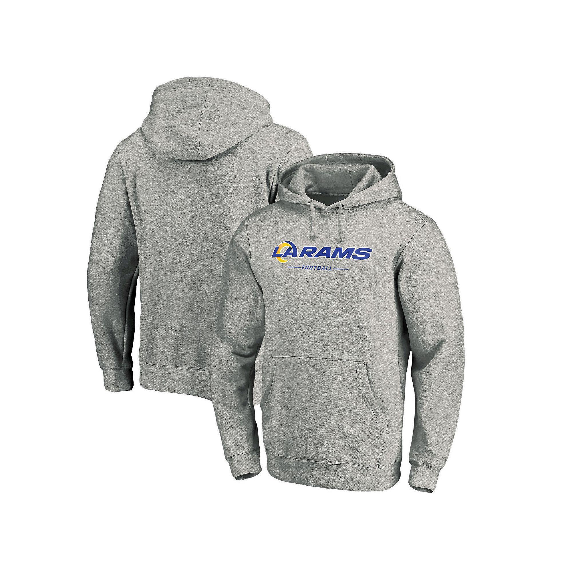 Mens Fanatics Branded Heathered Gray Los Angeles Rams Big & Tall Team Lockup Pullover Hoodie Product Image