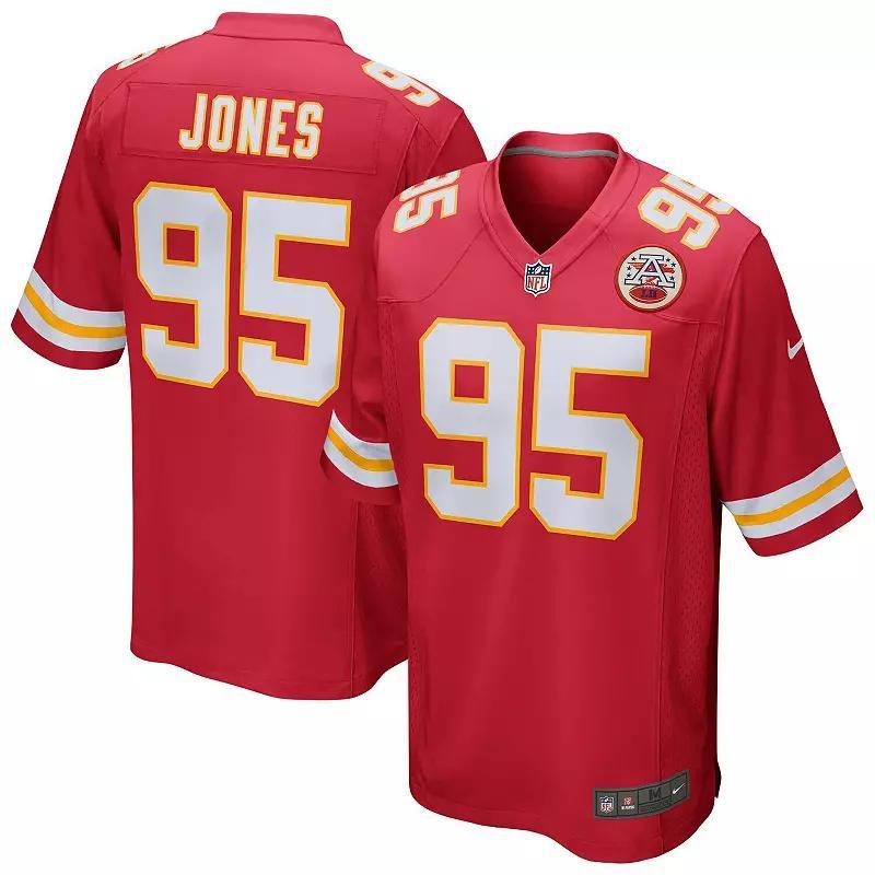 Men's Nike Chris Jones Red Kansas City Chiefs Game Jersey, Size: 2XL Product Image