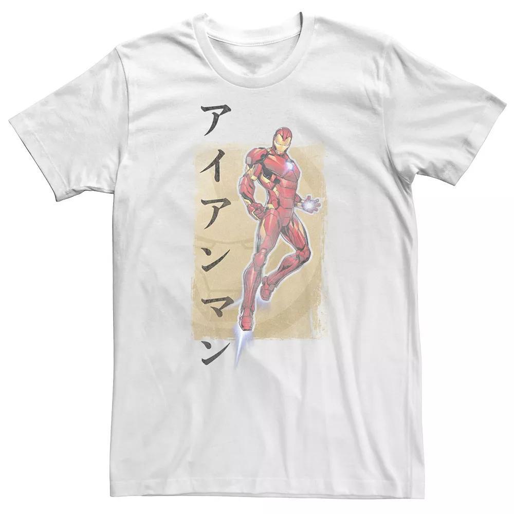 Big & Tall Marvel Avengers Assemble Iron Man Kanji Tee, Men's, Size: 4XL Tall, White Product Image