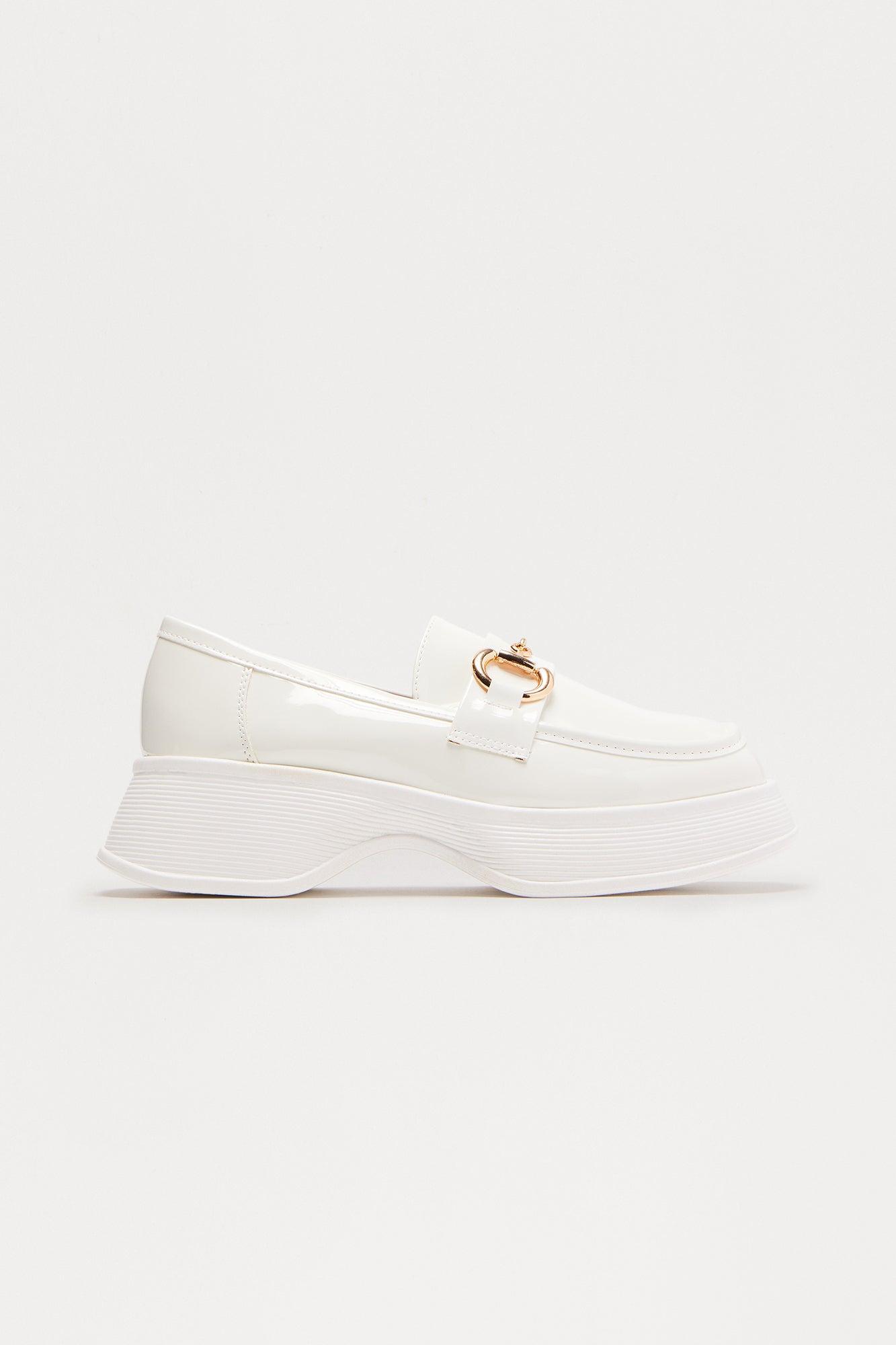 Ross Hardware Platform Loafers - White Product Image