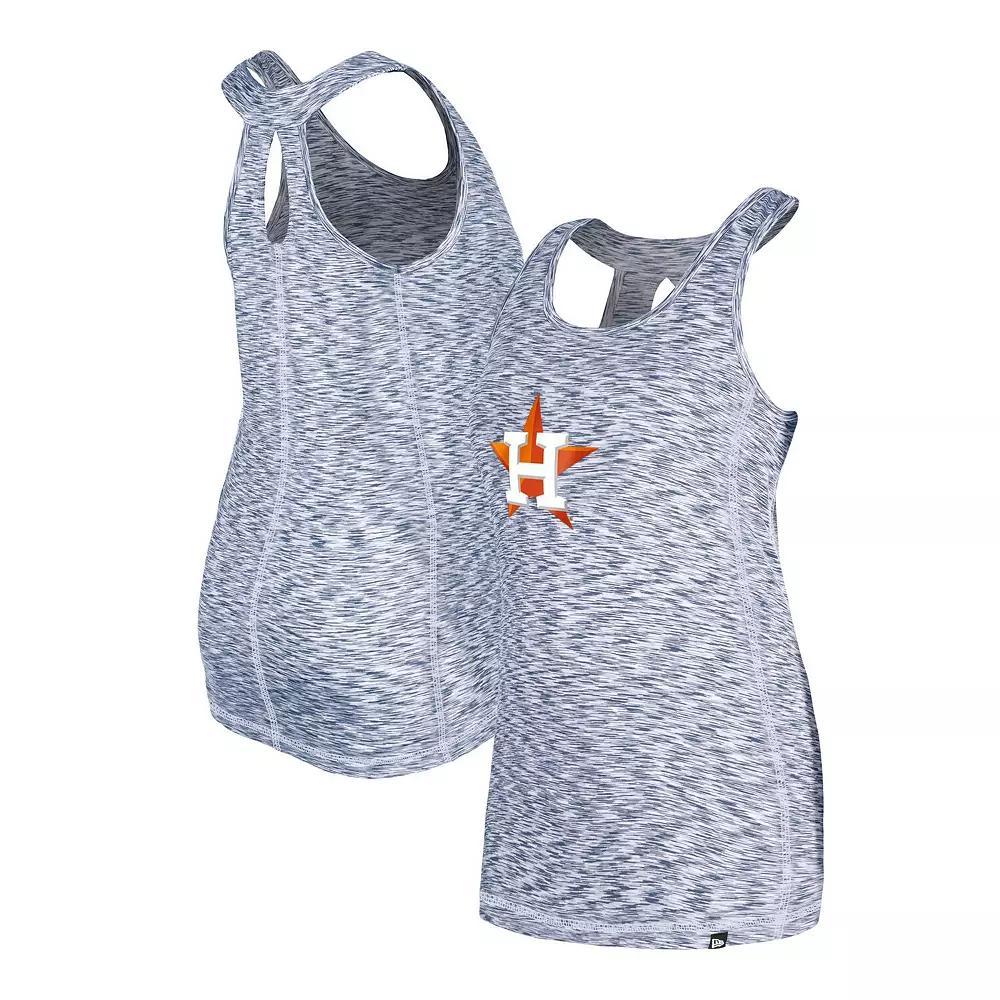Women's New Era Navy Houston Astros Space Dye Keyhole Back Tank Top, Size: Large, Blue Product Image