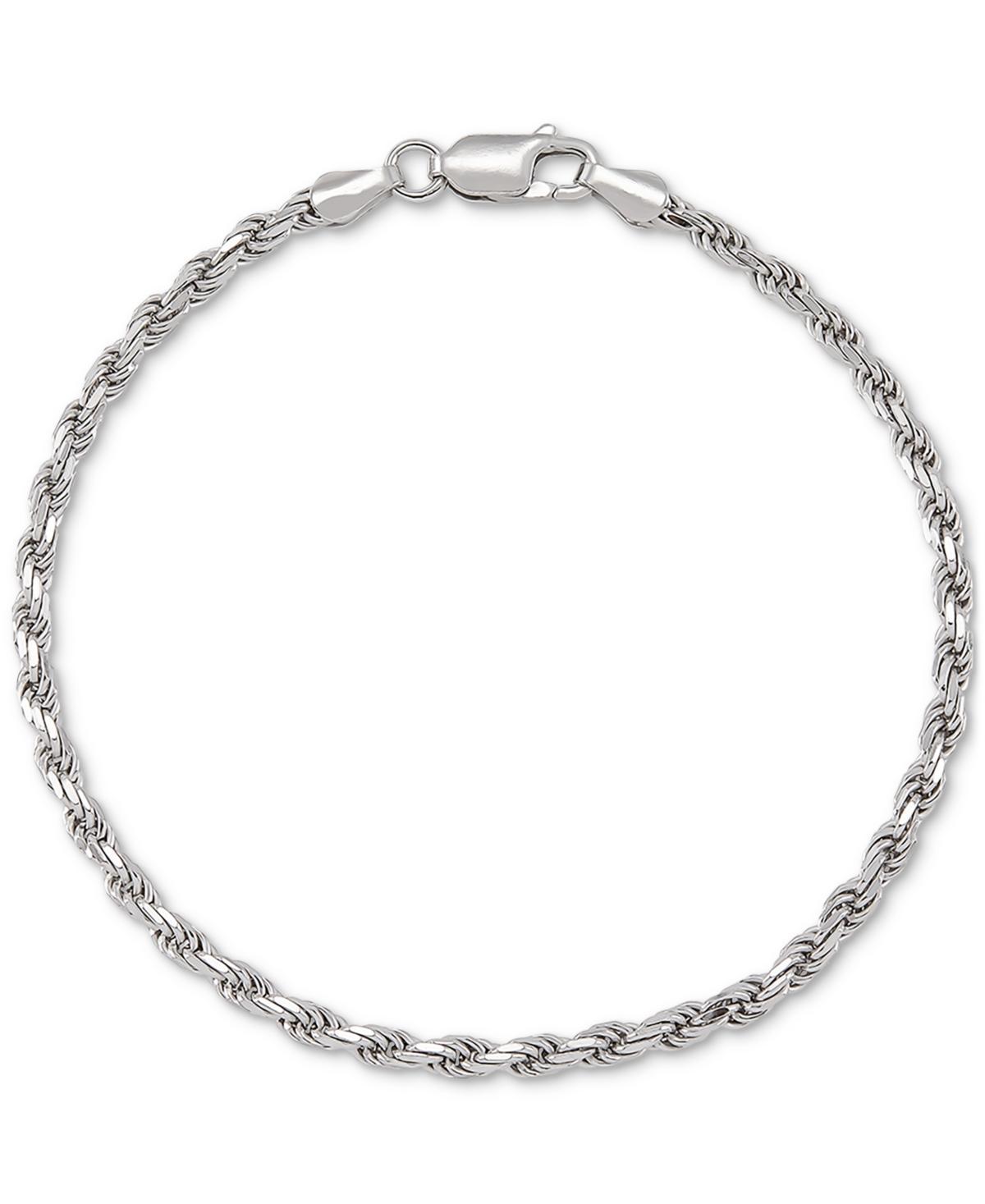 Giani Bernini Rope Link Chain Bracelet (2-5/8mm) in 18k Gold-Plated Sterling Silver or Sterling Silver, Created for Macys Product Image