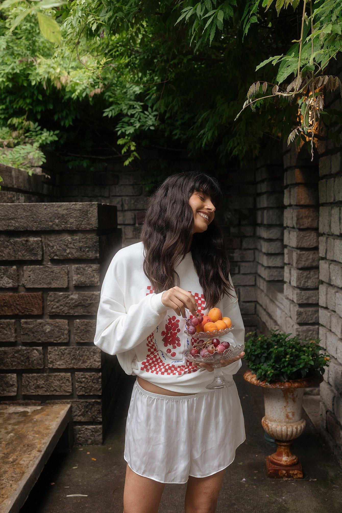 Oversized Print Detail Sweater Product Image