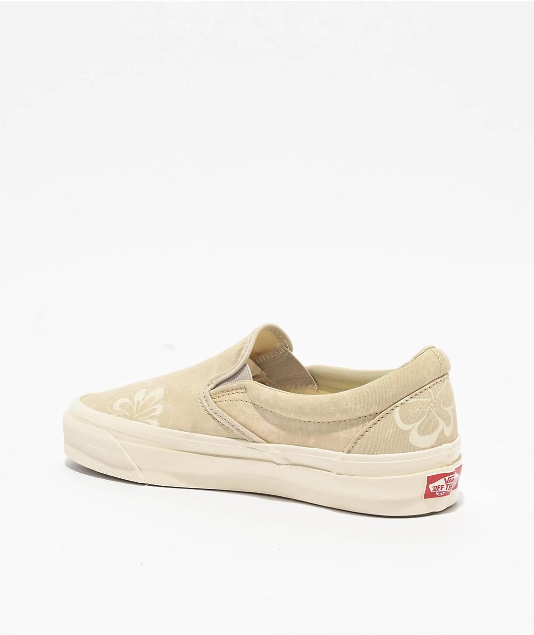 Vans MTE Slip-On Reissue 98 Floral Stain Vintage White Skate Shoes Product Image