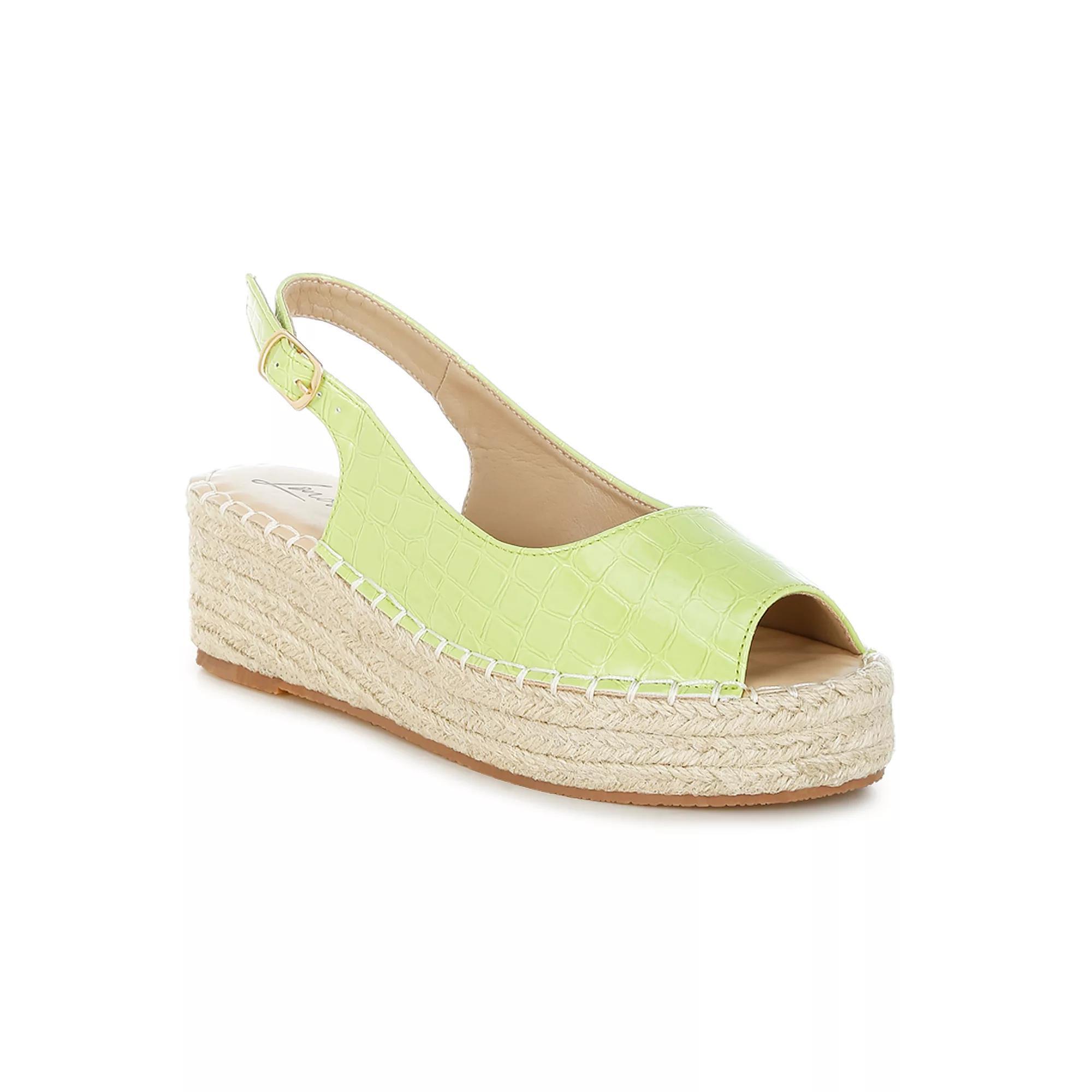 London Rag Yarael Women's Platform Heels, Size: 9.5, Green Product Image