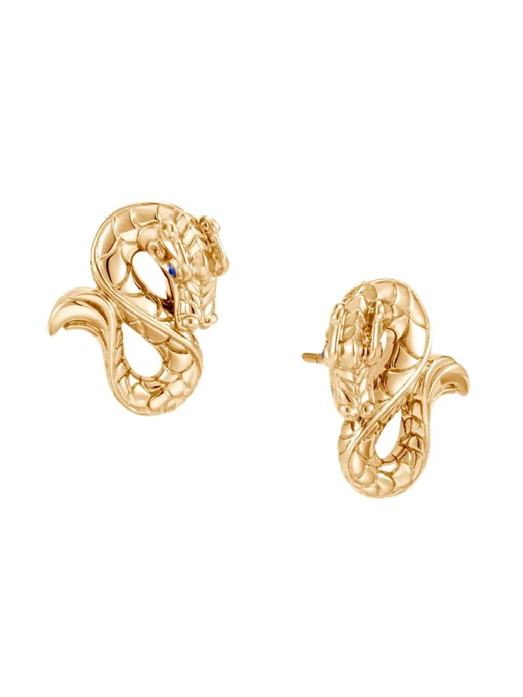 JOHN HARDY Women's Legends Naga 18k Yellow Gold & Blue Sapphire Stud Earrings Product Image