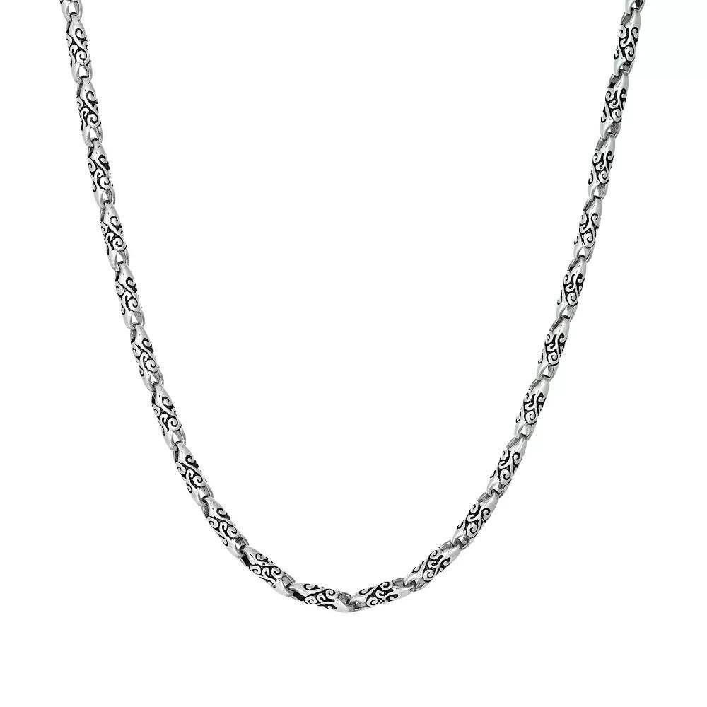 Men's LYNX Stainless Steel Link Chain Necklace, Size: 24", Silver Product Image