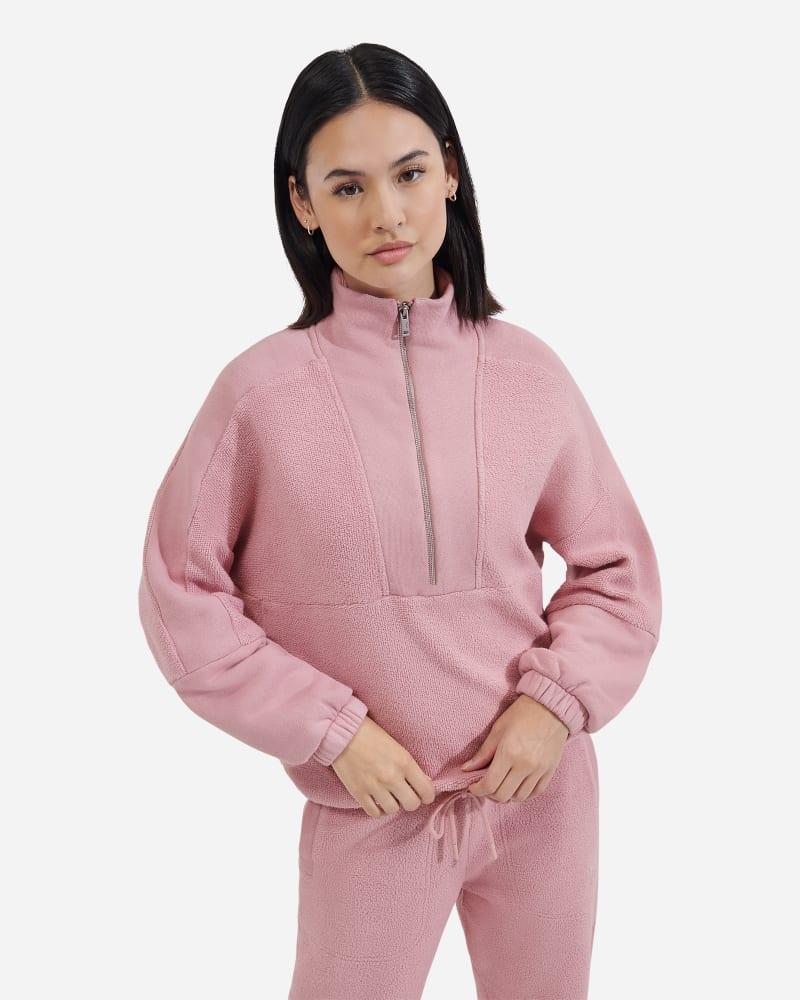 UGG Elana Mixed 1/2 Zip (Clay ) Women's Clothing Product Image