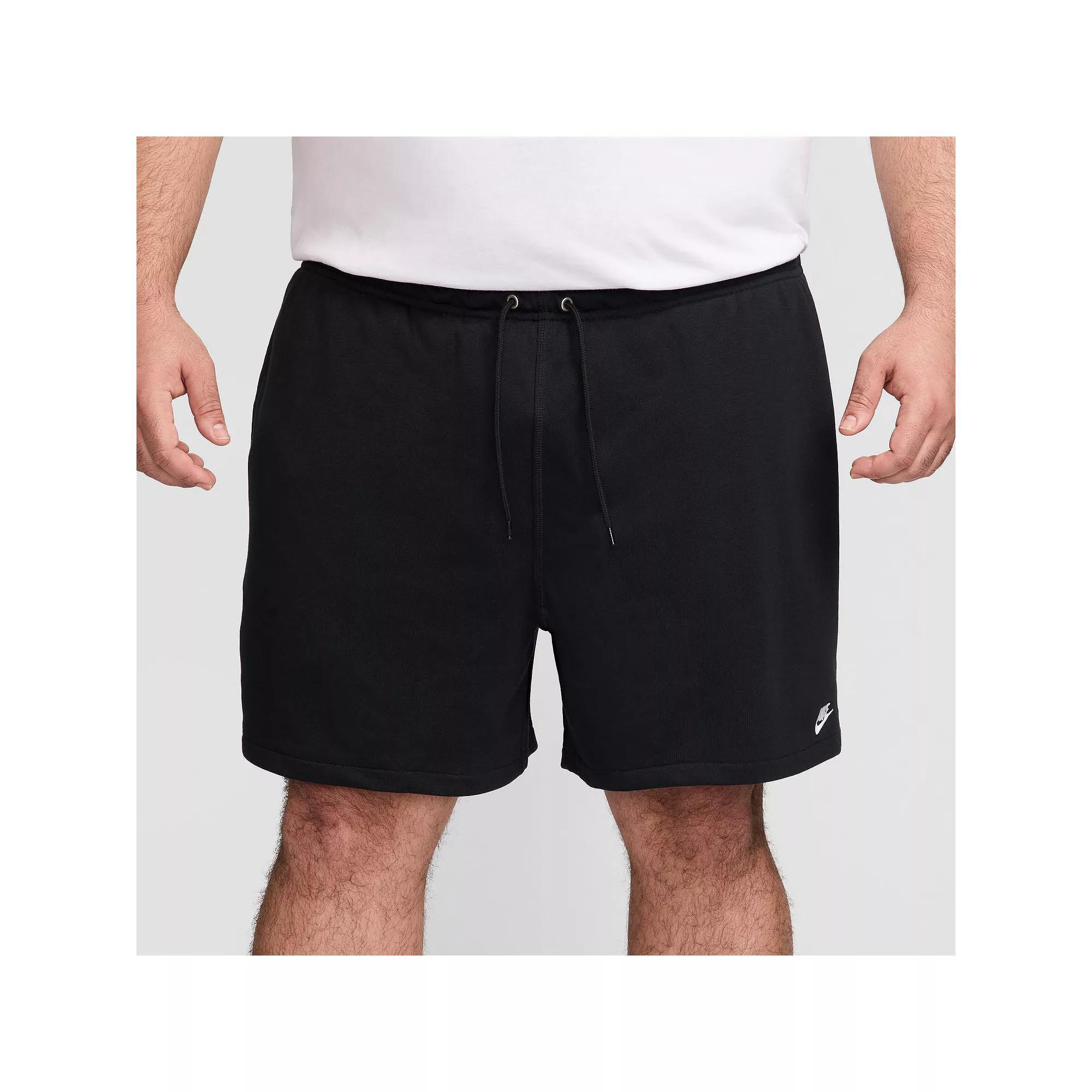 Men's Nike Club French Terry Flow Shorts, Size: Large, Black Product Image