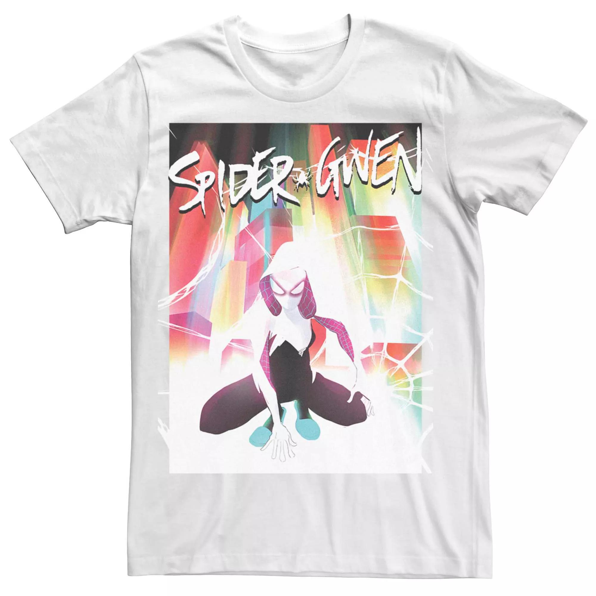 Men's Marvel Spider-Gwen Bright Web Poster Tee, Size: XL, White Product Image