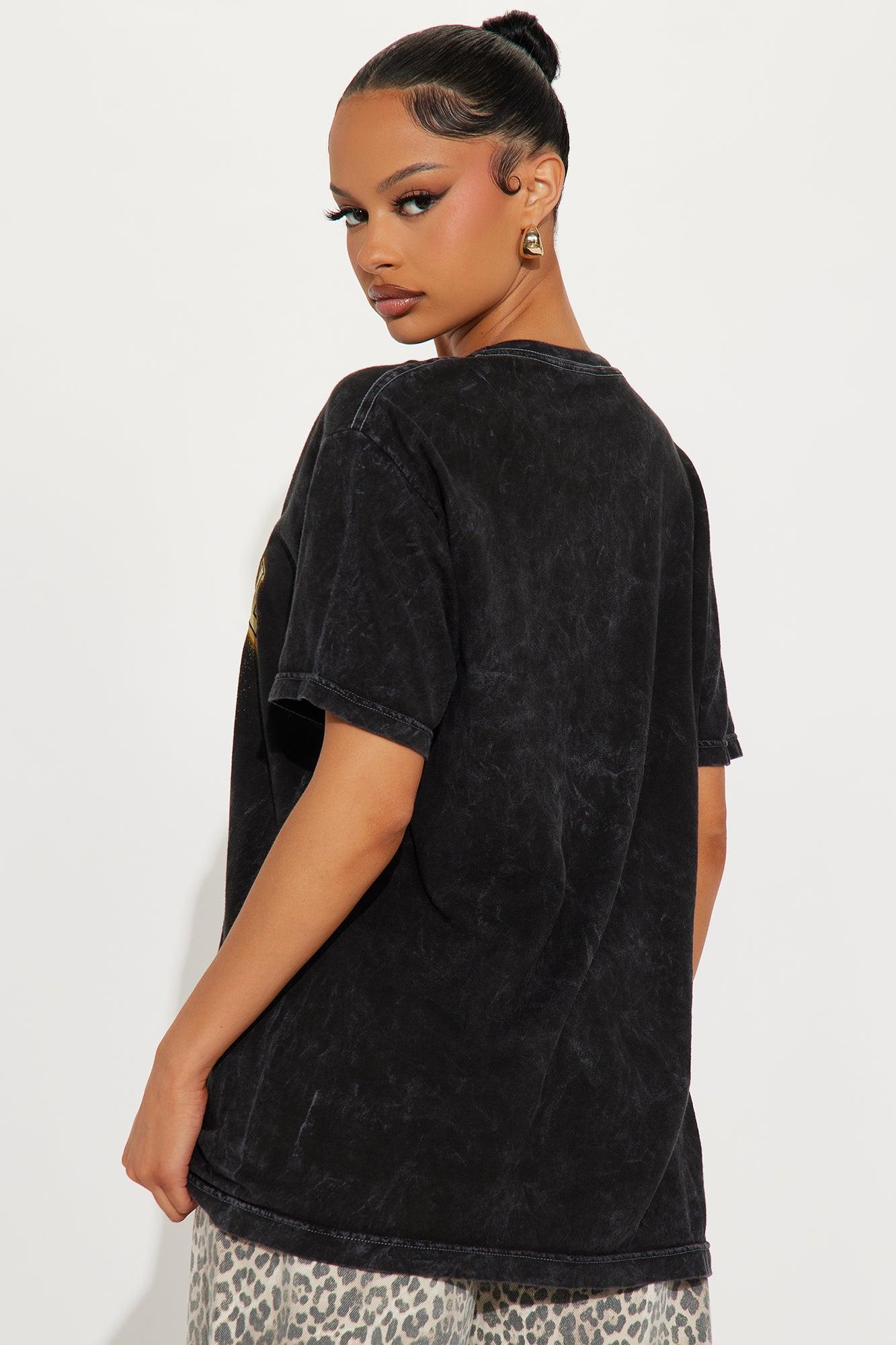 Jelly Roll Washed Oversized Tee - Black Female Product Image