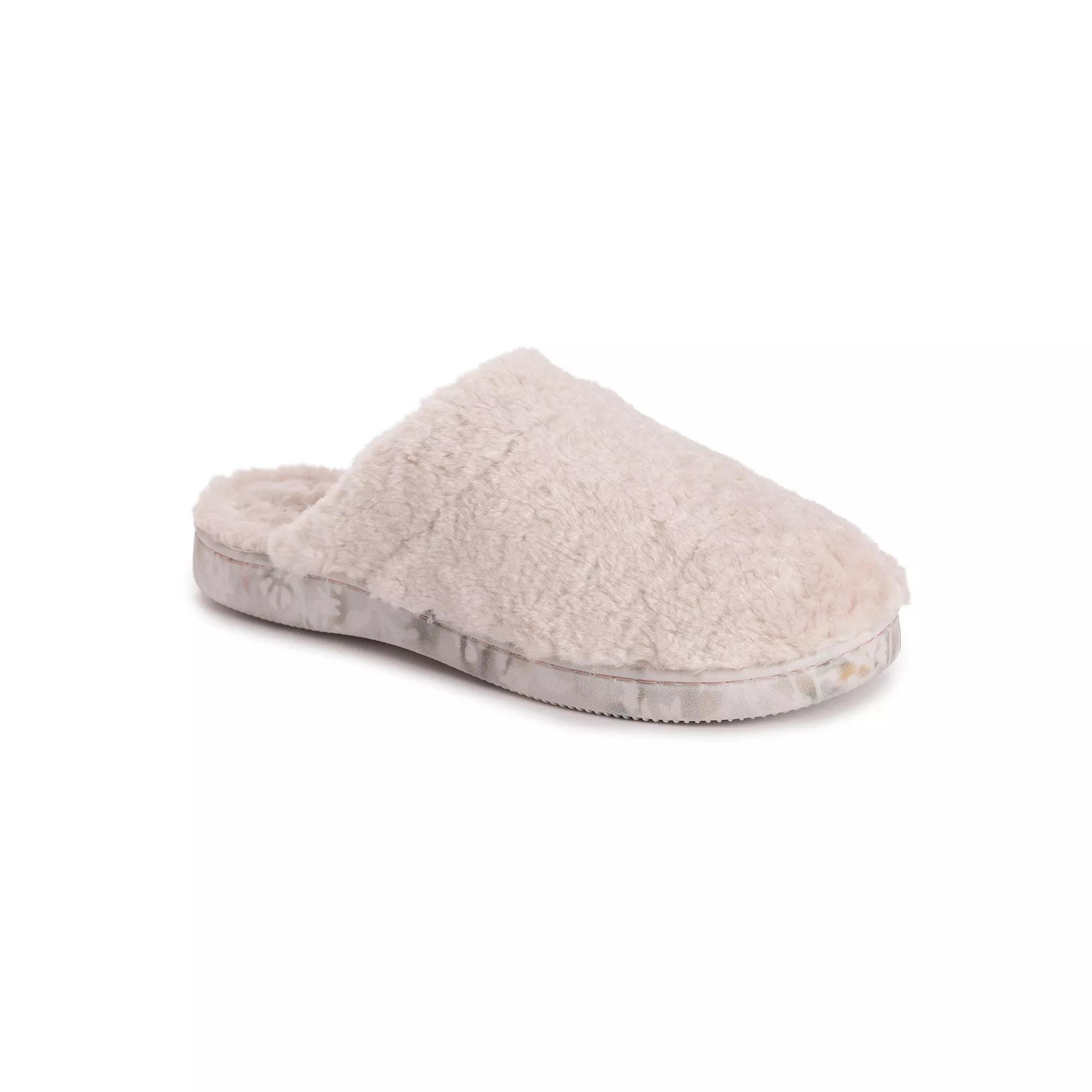 MUK LUKS Wen Shearling Women's Scuff Slippers, Size: Small, Ivory Product Image