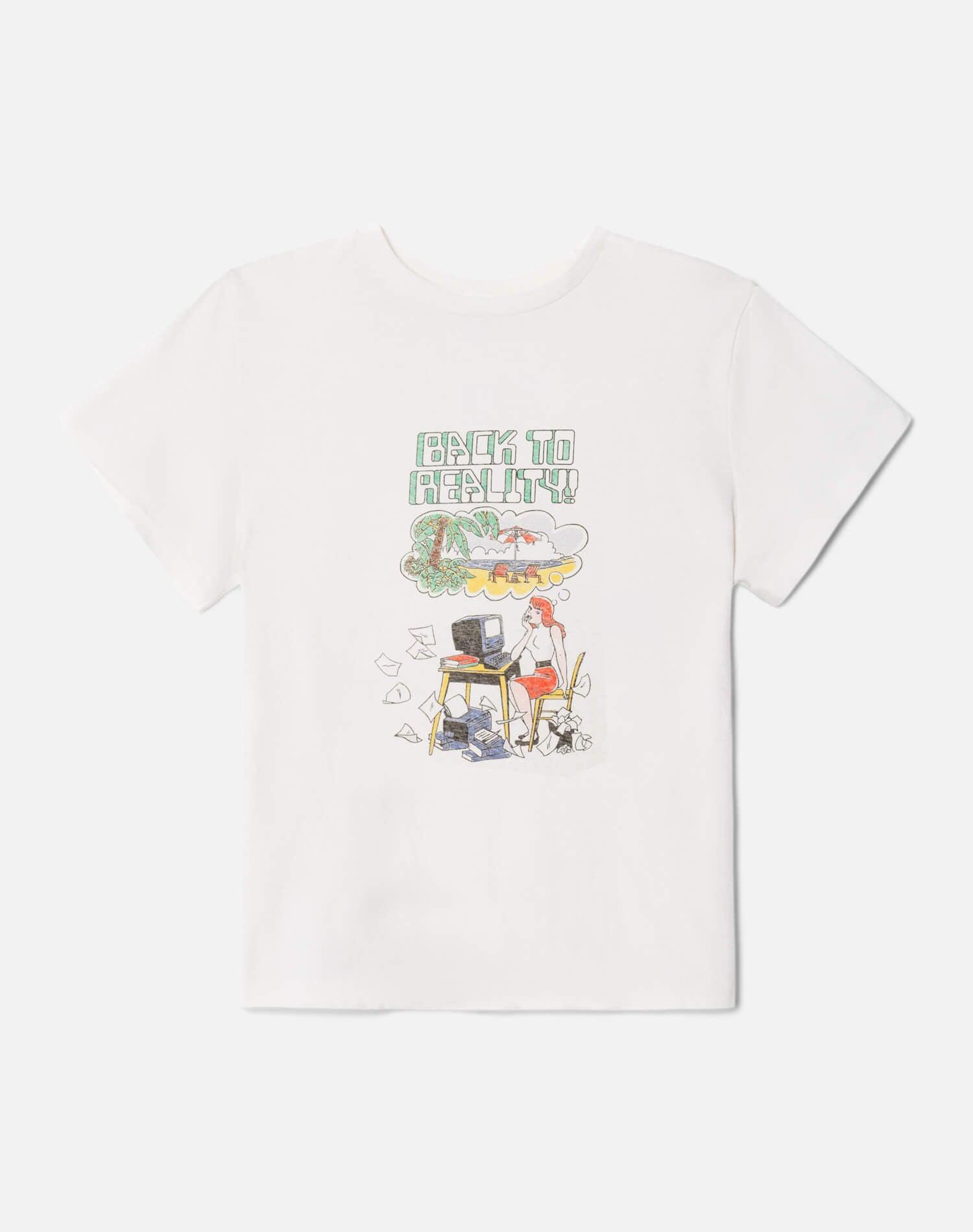 Classic "Back To Reality" Tee - Vintage White Female Product Image