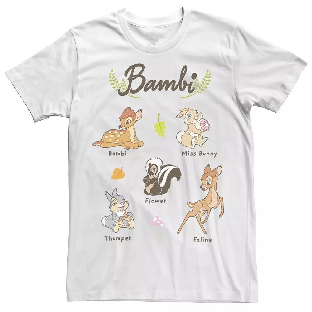 Big & Tall Disney Bambi Characters Tee, Men's, Size: 5XL, White Product Image