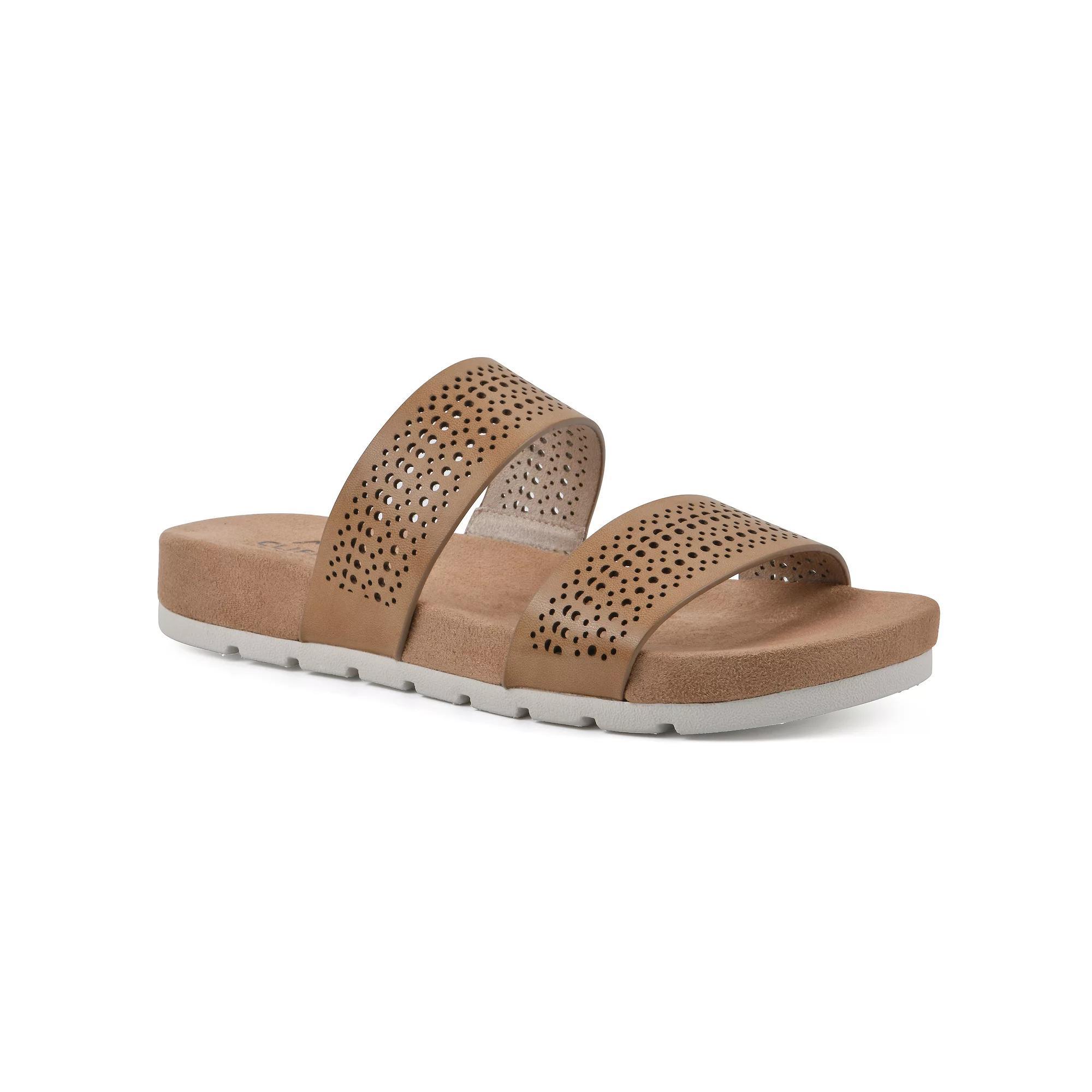 Cliffs by White Mountain Thrilled Women's Slide Sandals, Size: 8.5, Natural Burnished Smoo Product Image
