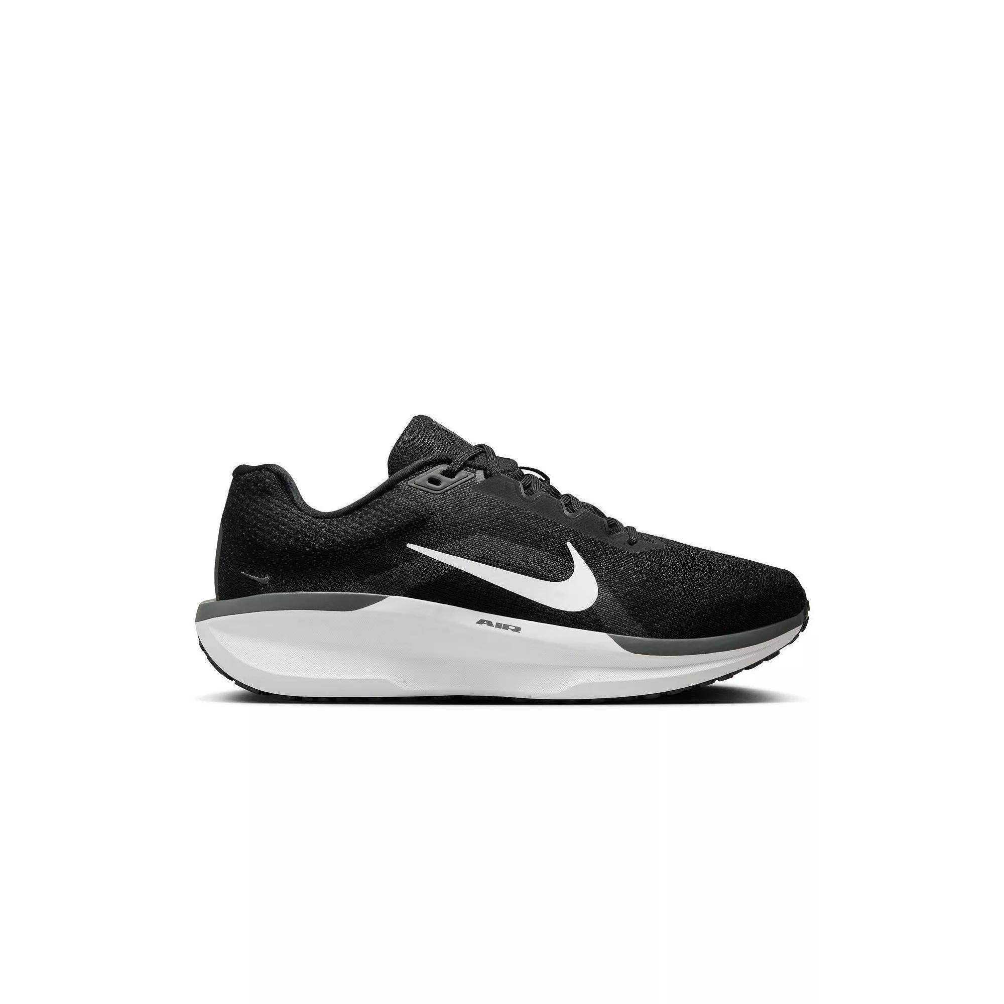Nike Winflo 11 Men's Road Running Shoes, Size: 11 4E, Black White Gray Product Image