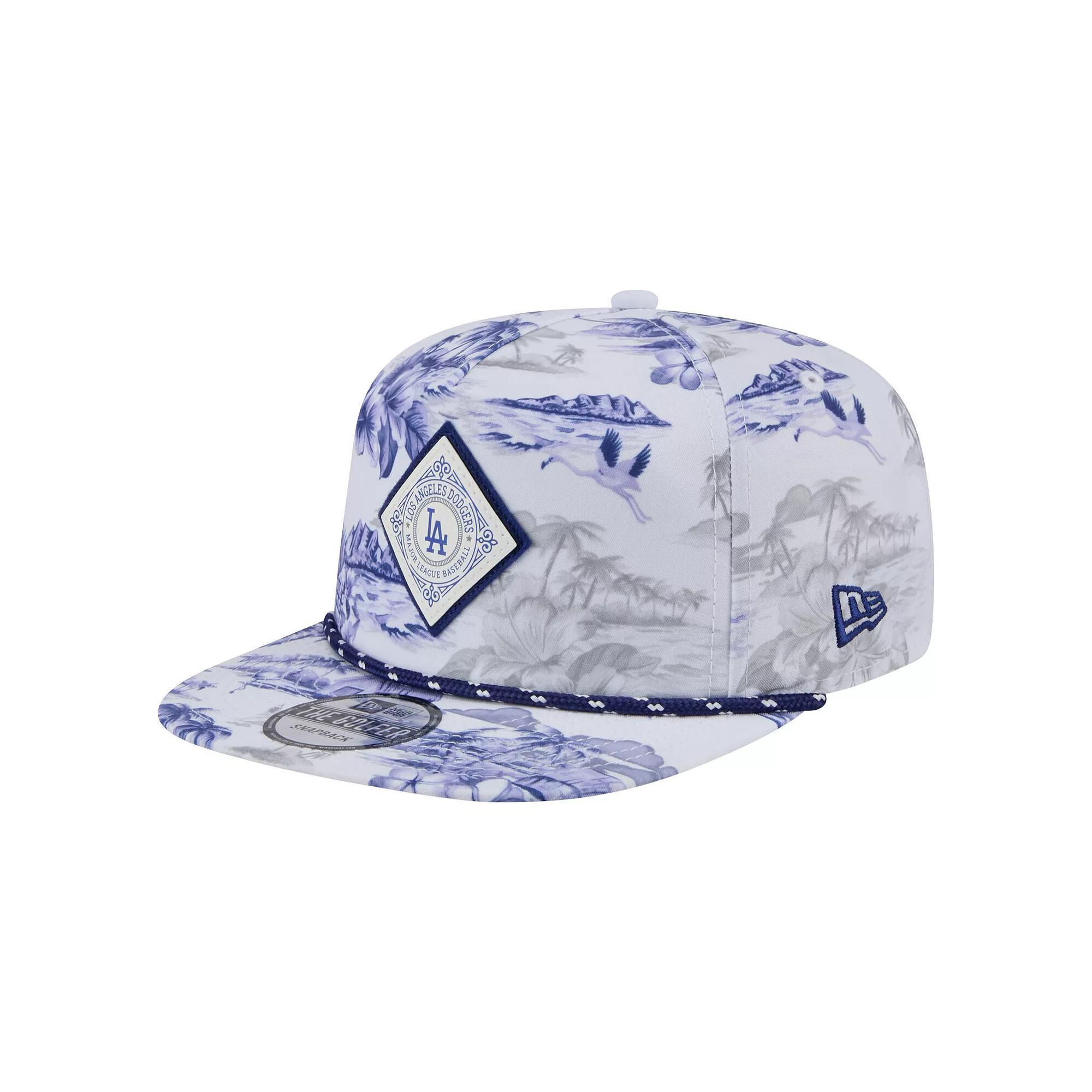 Men's New Era White Los Angeles Dodgers Printed Island Golfer Snapback Hat Product Image