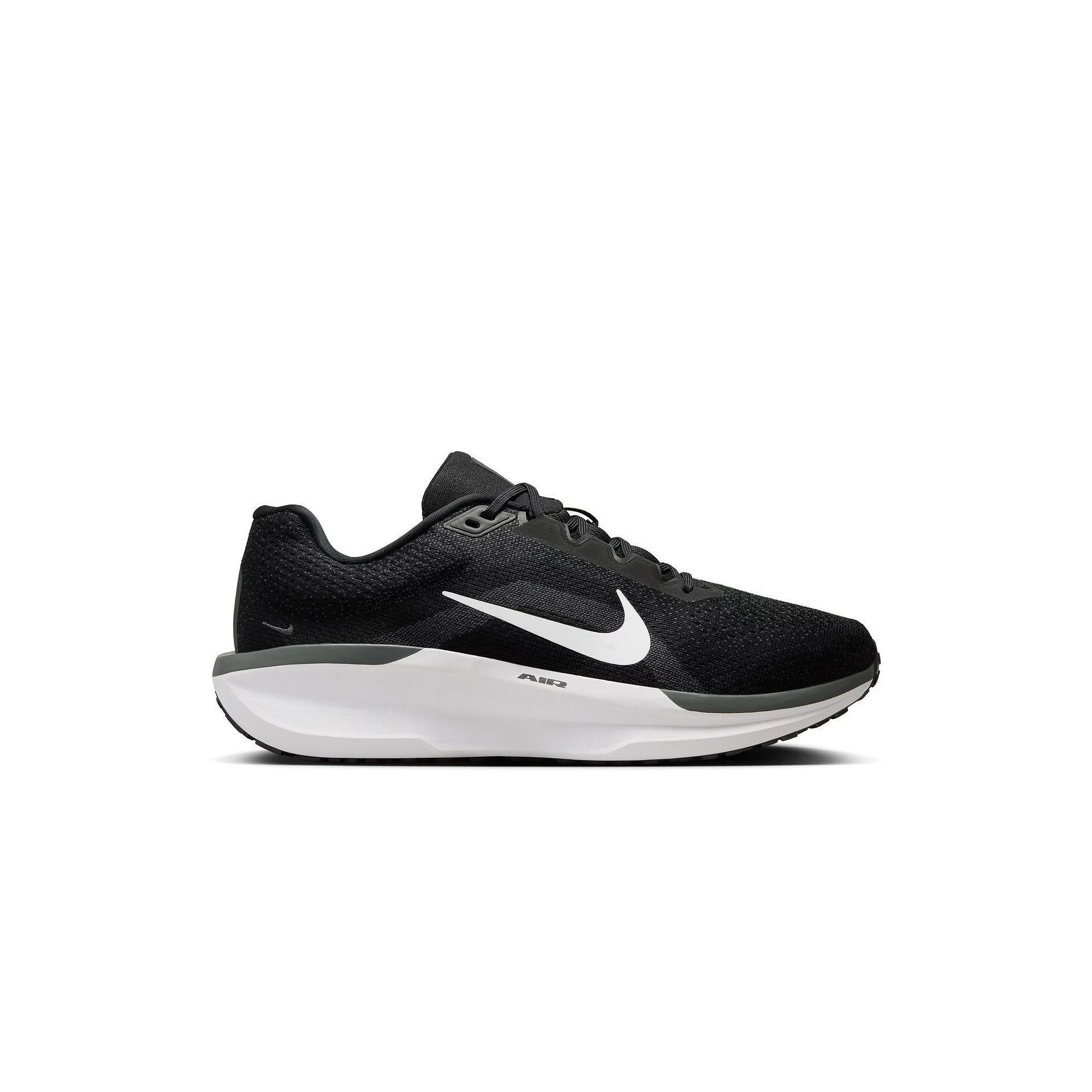 Nike Winflo 11 Men's Road Running Shoes, Size: 11 4E, Black White Gray Product Image