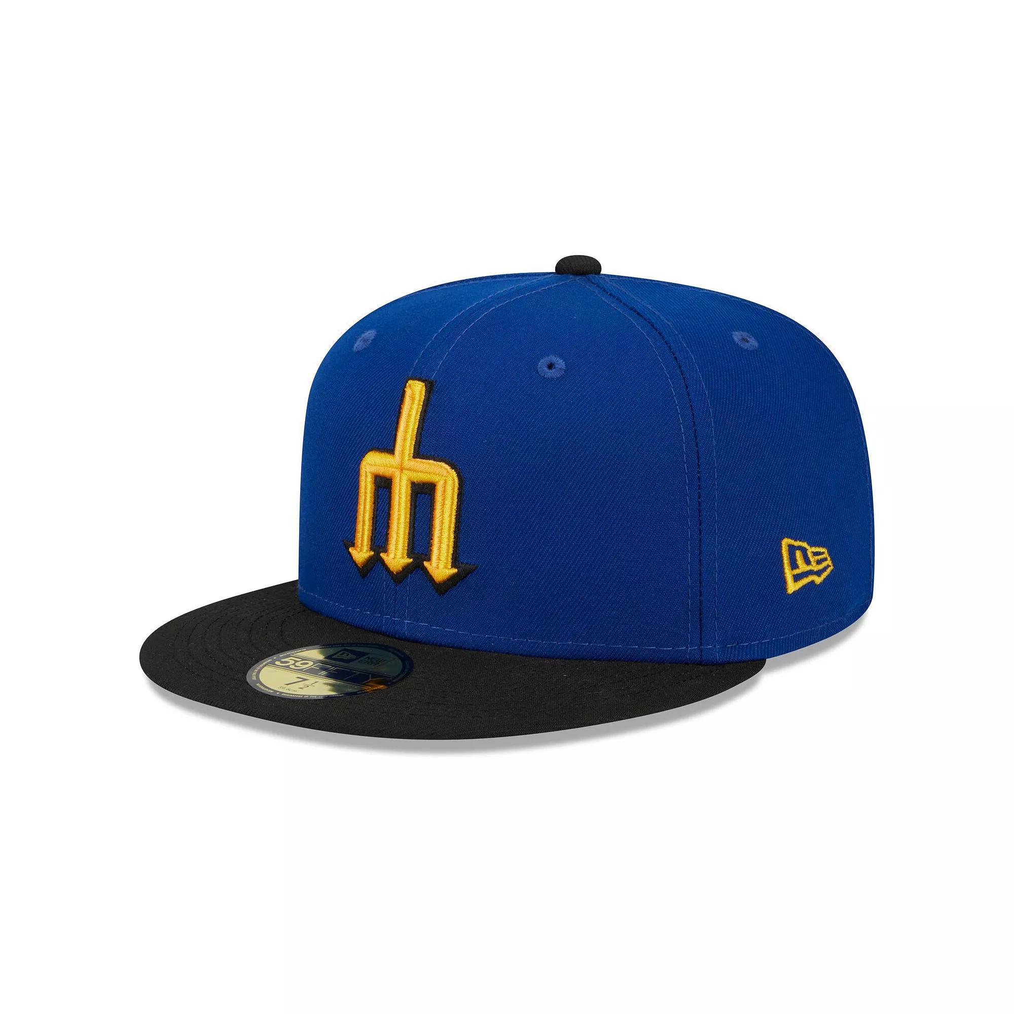 Men's New Era  Royal/Black Seattle Mariners 2023 City Connect 59FIFTY Fitted Hat, Size: 8, Blue Product Image