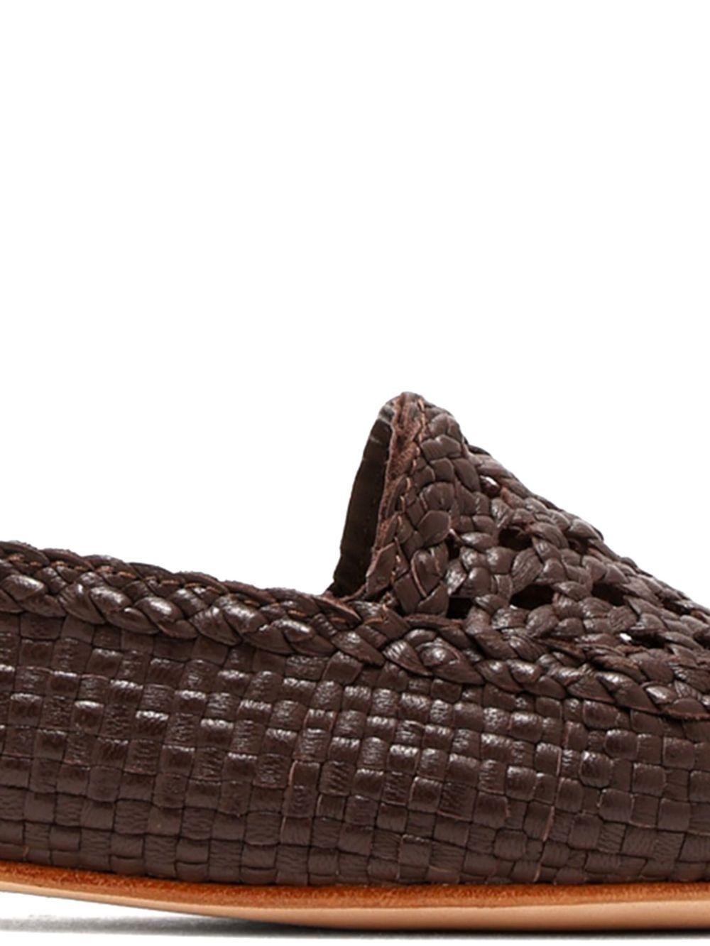 woven leather loafers Product Image