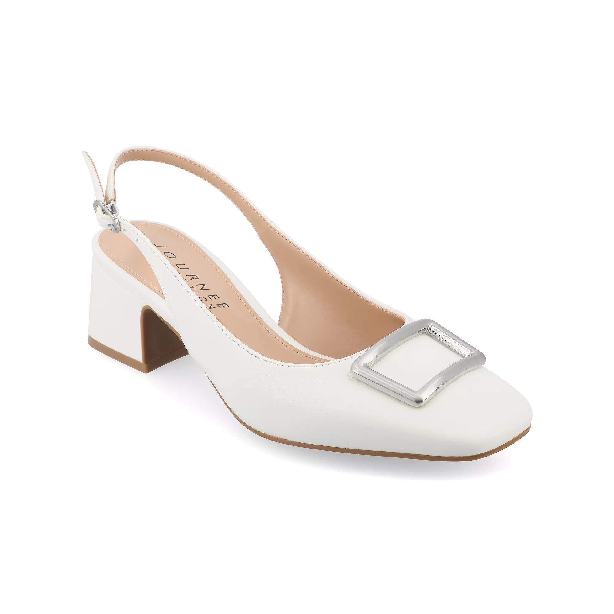 Journee Everlee Womens Tru Comfort Foam Sling Back Square Toe Pumps Product Image