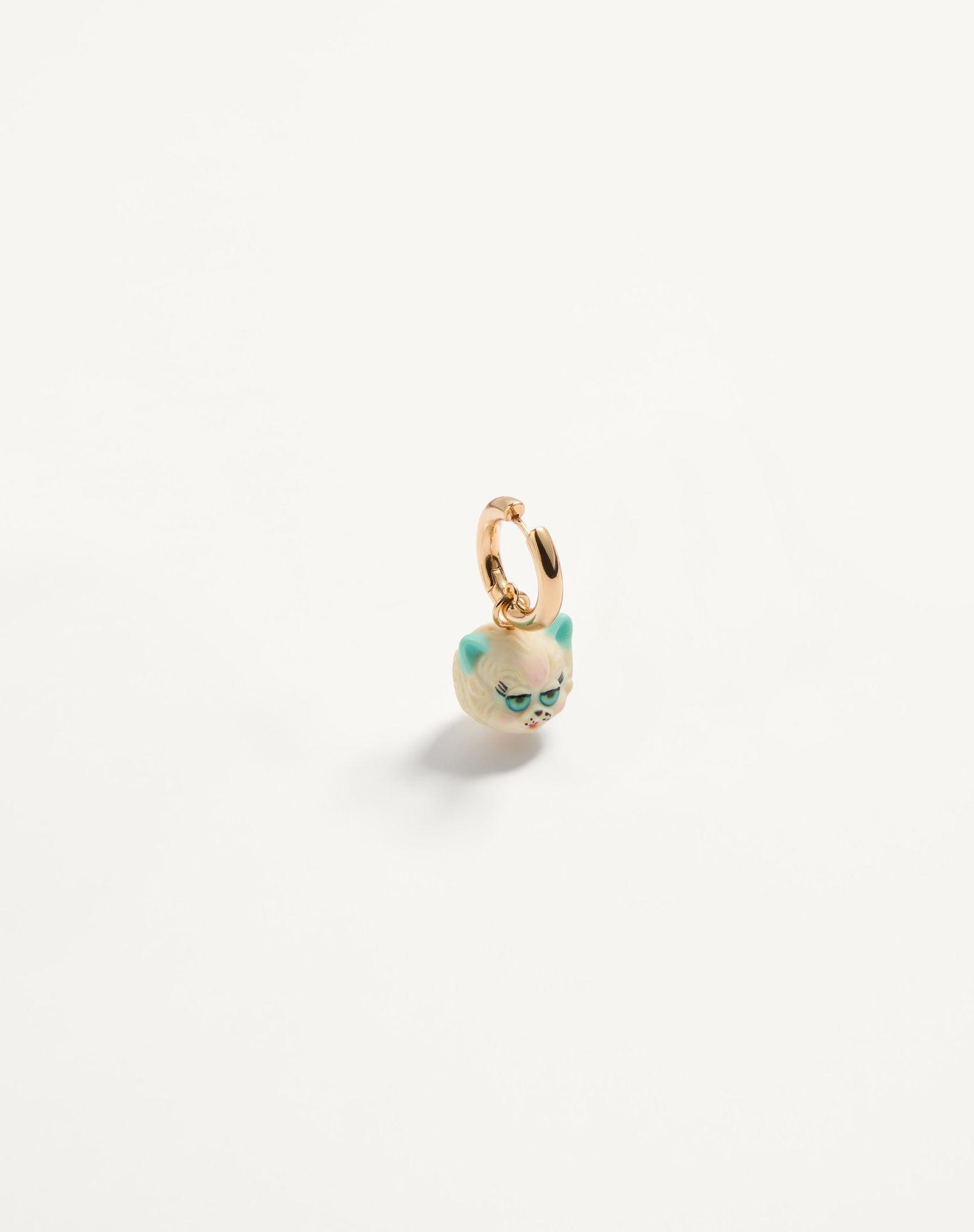 Le Chat De La Maison Single Earring In Metal And Nylon  Product Image