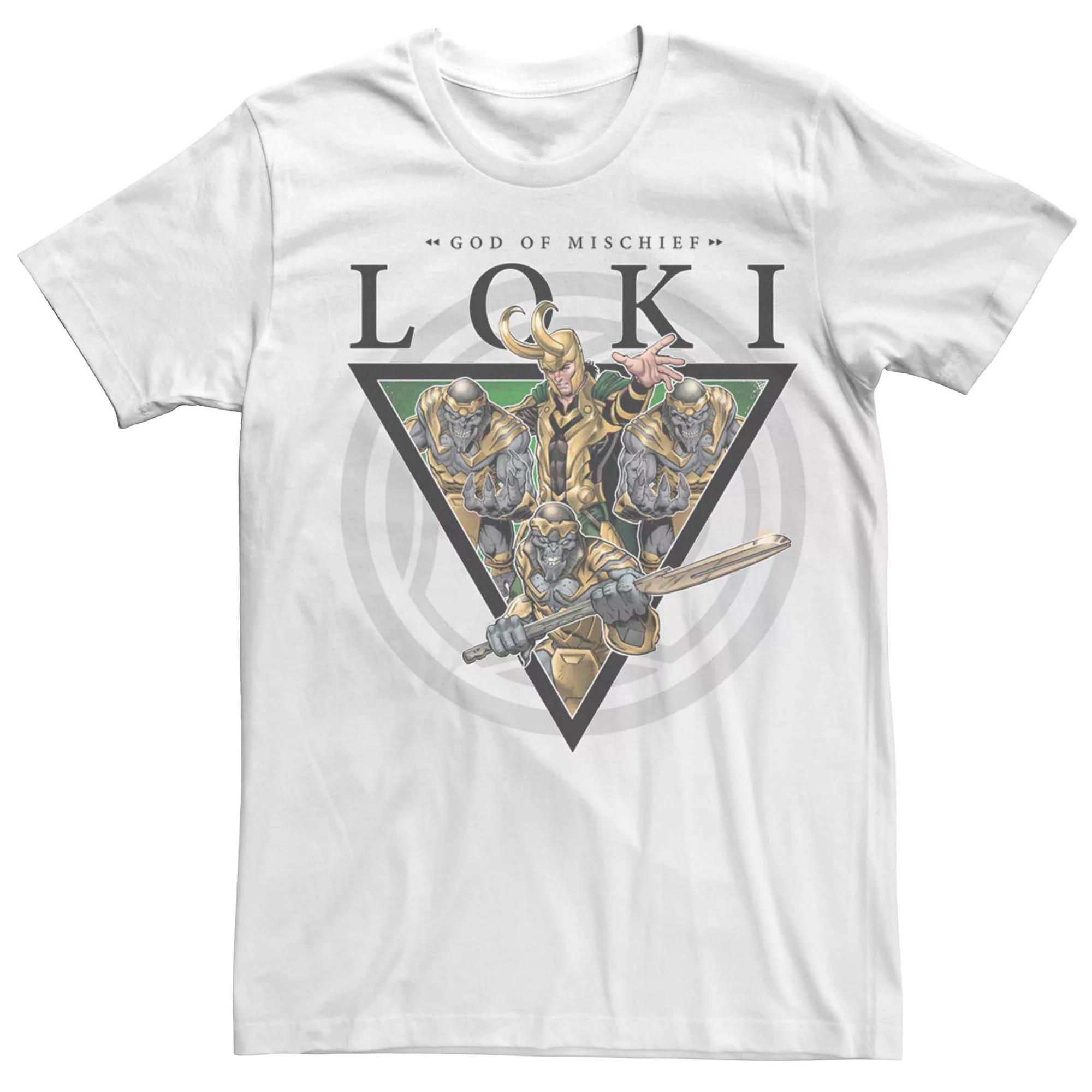 Men's Marvel's Loki God Of Mischief Group Symbol Tee, Size: 3XL, White Product Image