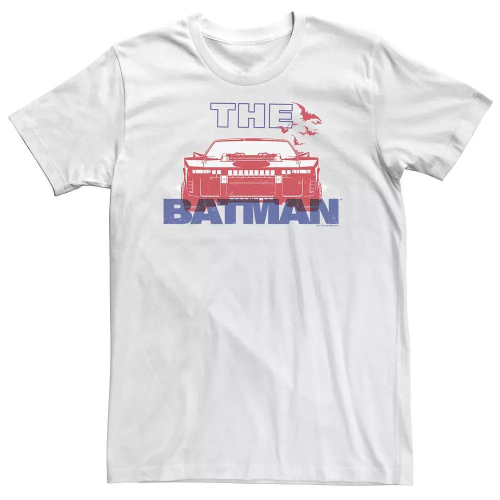 Big & Tall DC Batman Red Batmobile Tee, Men's, Size: 3XL Tall, White Product Image