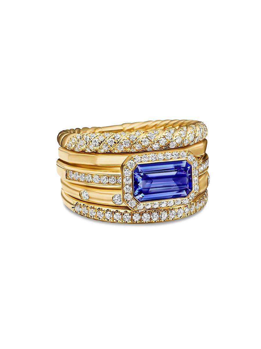 Womens Stax Statement Ring in 18K Yellow Gold Product Image