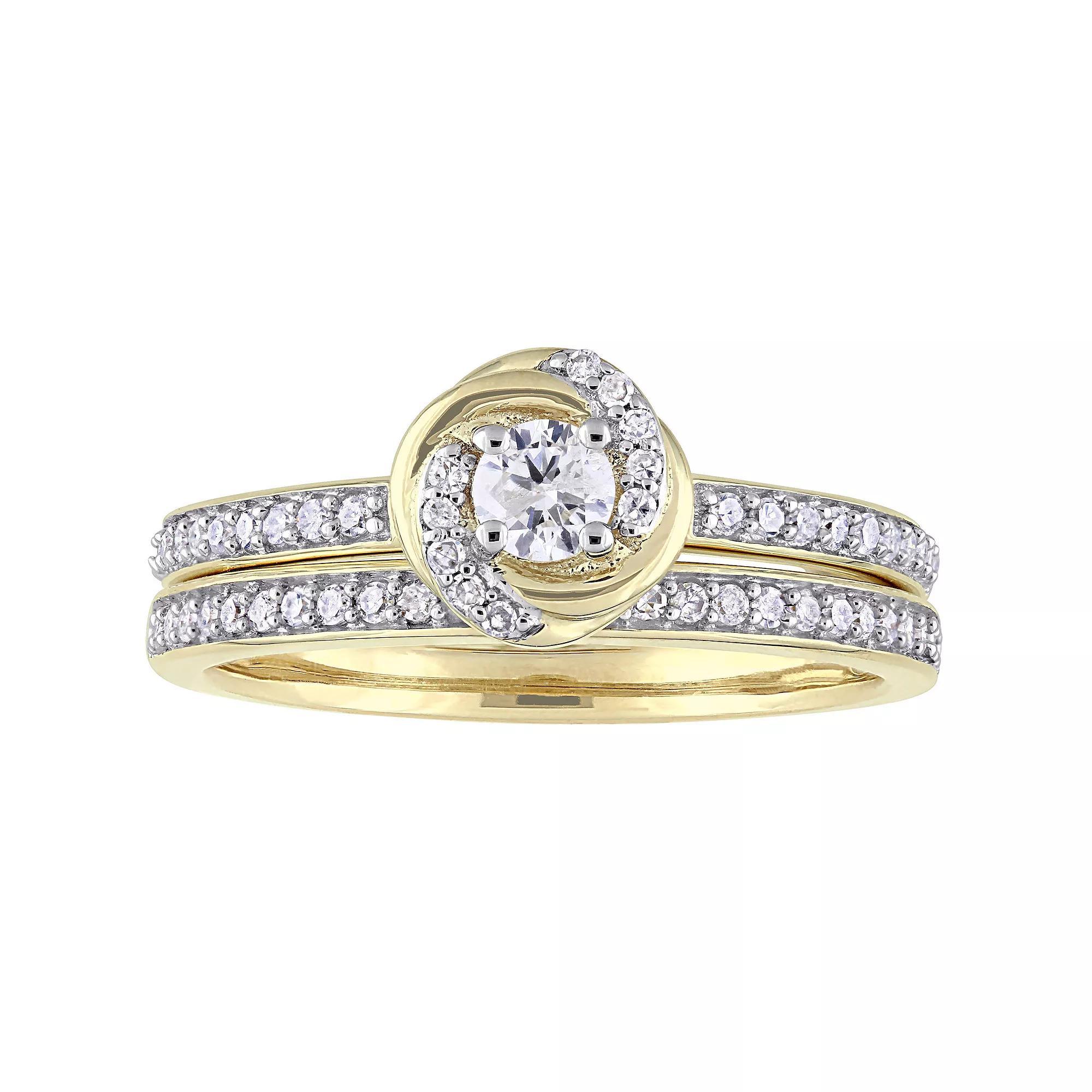 Stella Grace 10k Gold 1/2 Carat T.W Diamond Engagement Ring Set, Womens Product Image