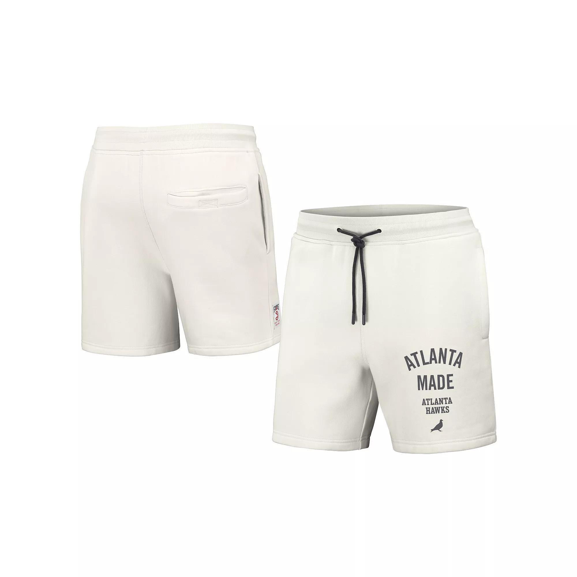 Men's NBA x Staple Cream Atlanta Hawks Heavyweight Fleece Shorts, Size: XL, Beige Product Image