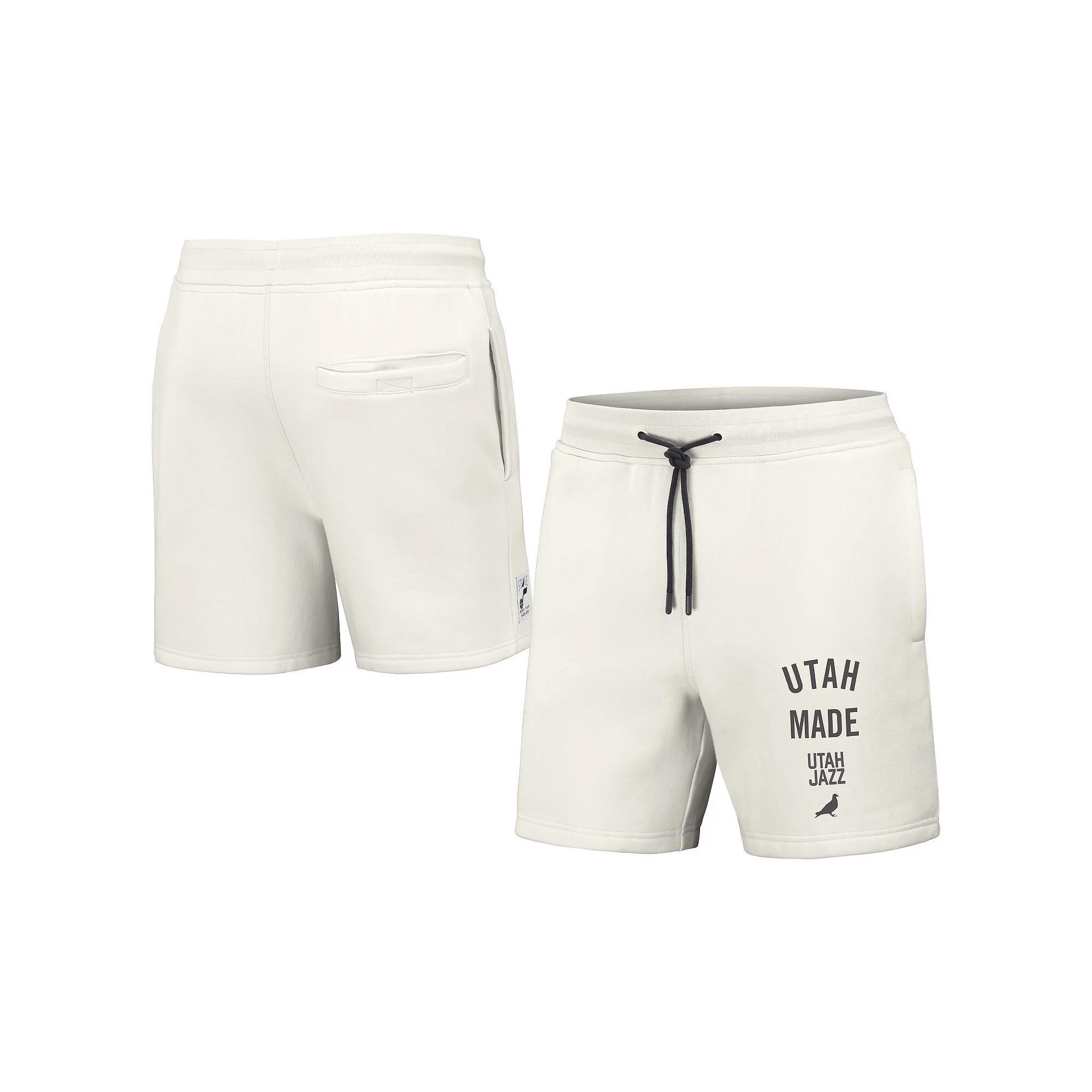 Men's NBA x Staple Cream Brooklyn Nets Heavyweight Fleece Shorts, Size: Small, Beige Product Image